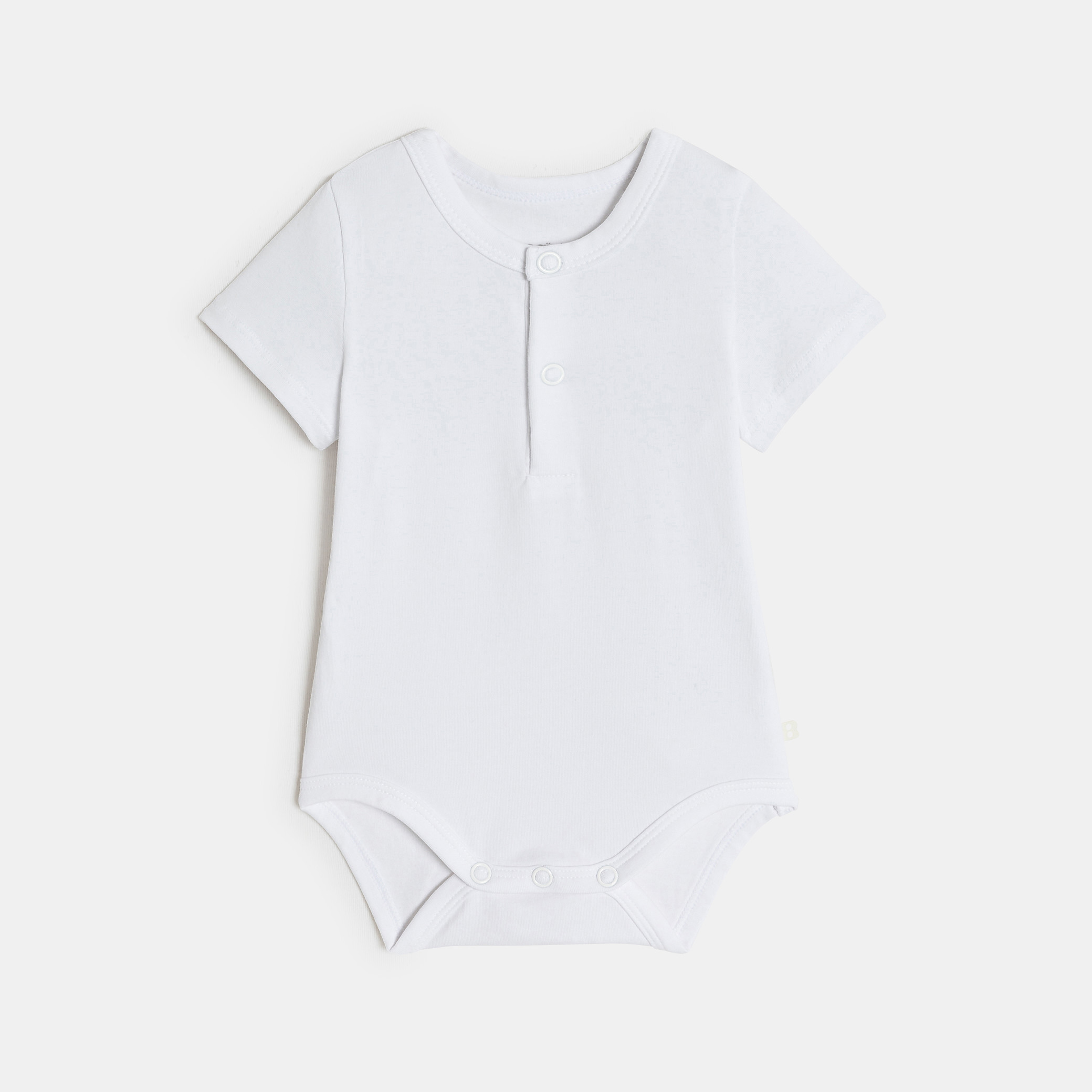 Salopette bouclette et body bleu clair bébé garçon - Rayures bleu
