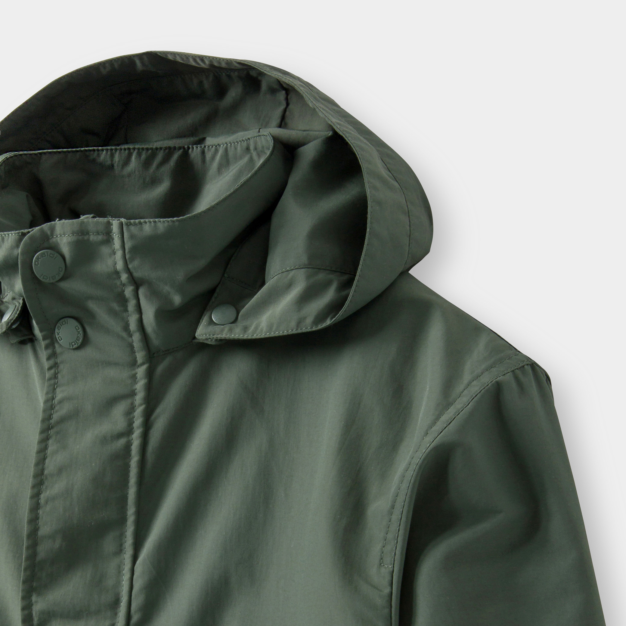 Parka à capuche vert kaki garçon - Vert Avocat