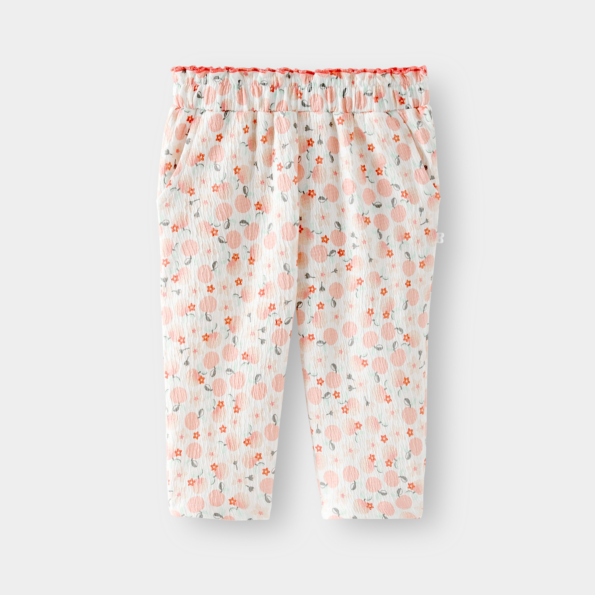 Pantalon large fruits orange bébé fille - Imprimé orange