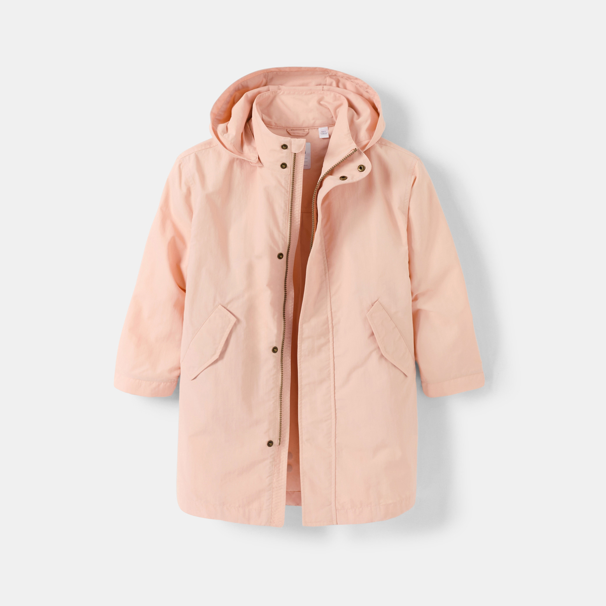 Parka à capuche rose fille - Vieux rose