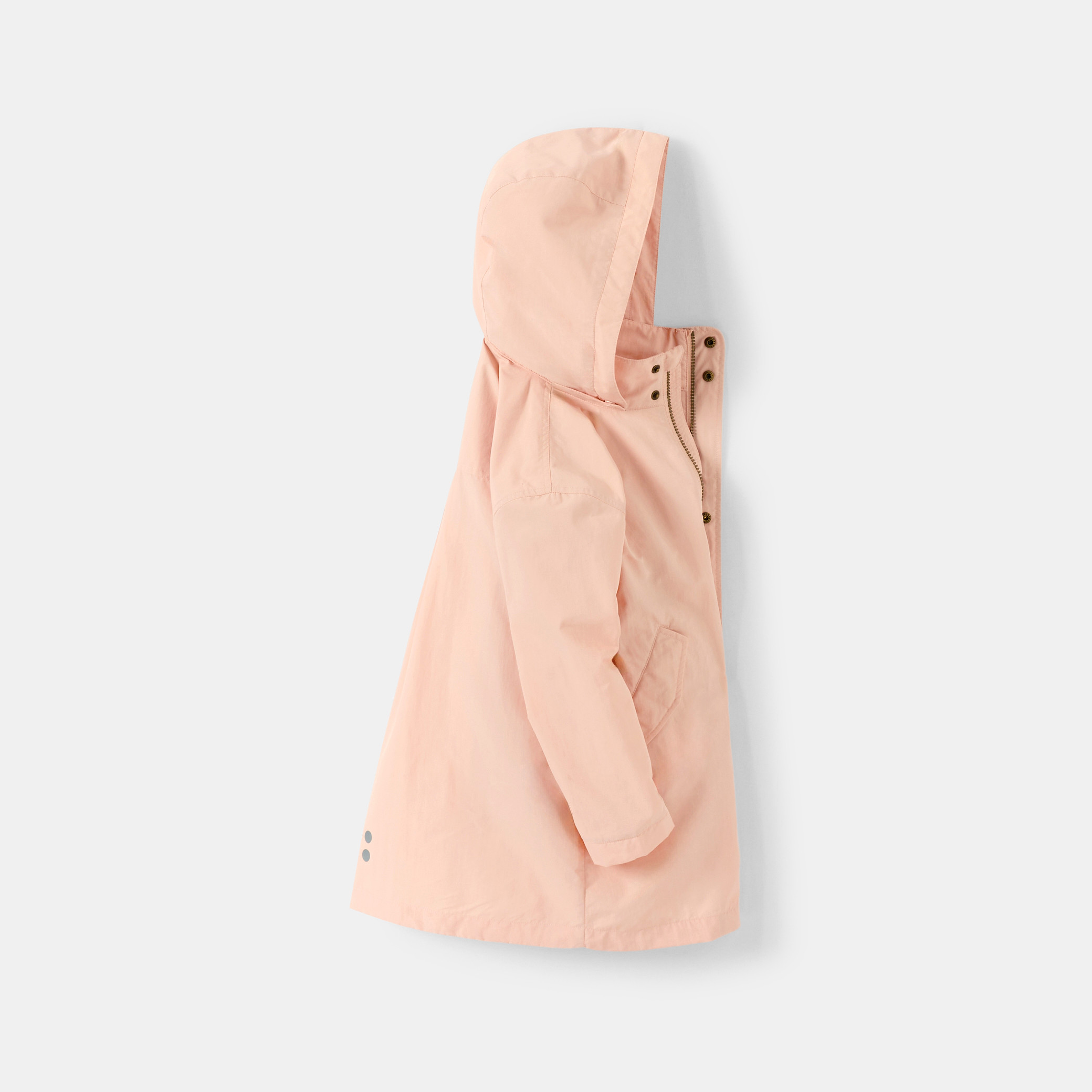 Parka à capuche vert fille - Vieux rose