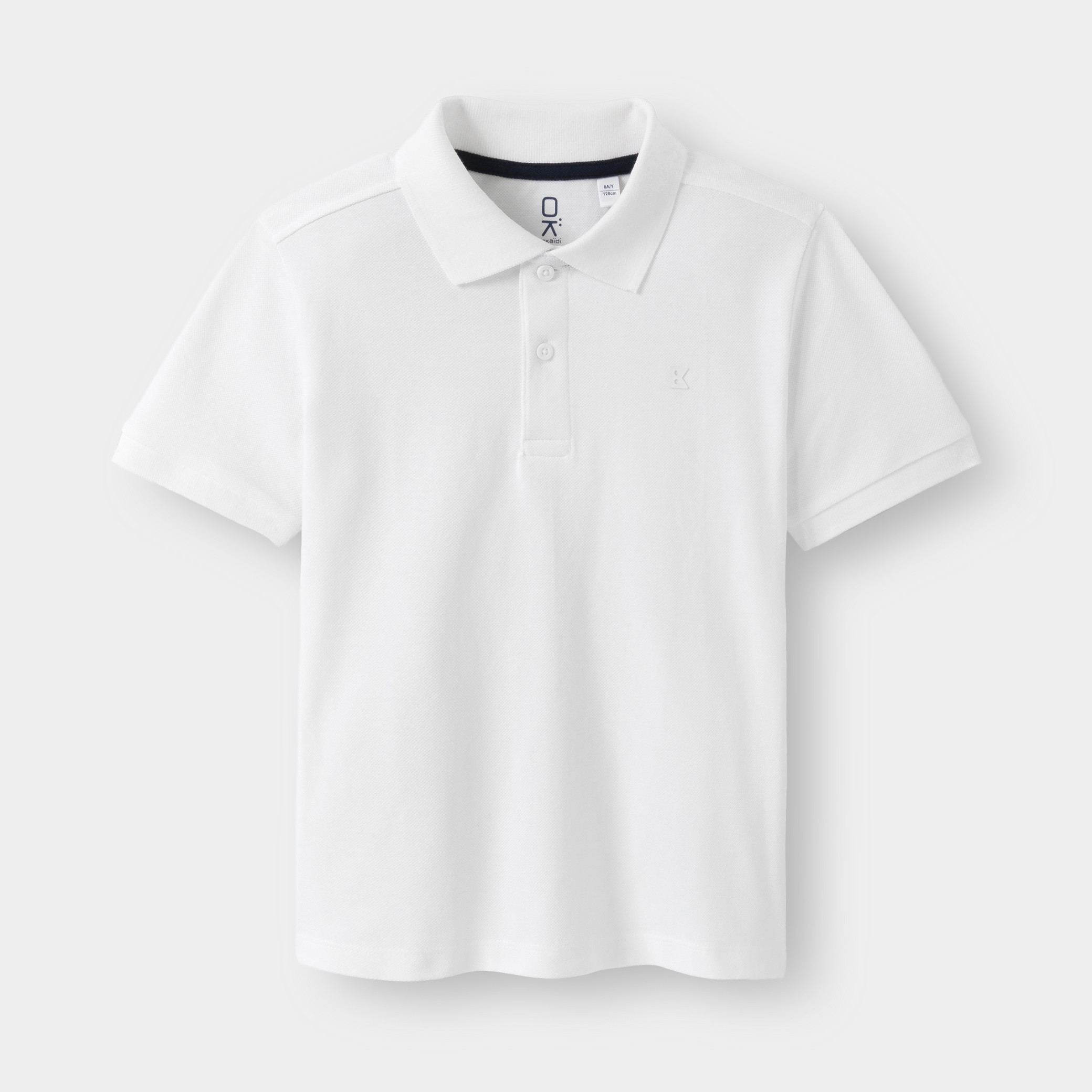 Polo bleu chardon garçon - Blanc