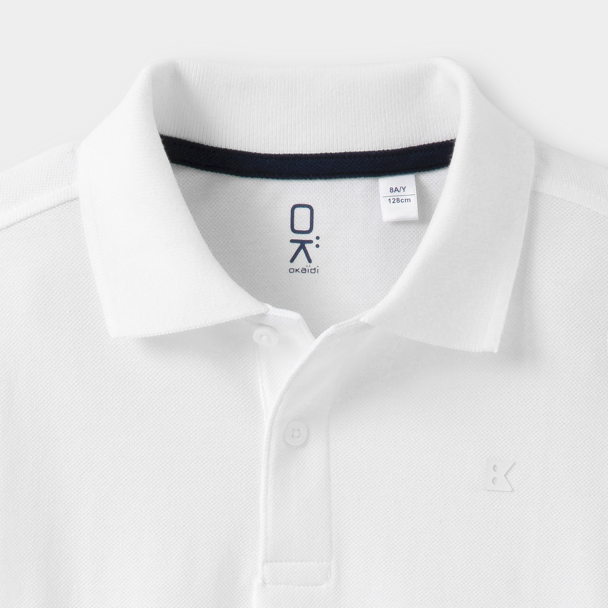 Polo bleu chardon garçon - Blanc