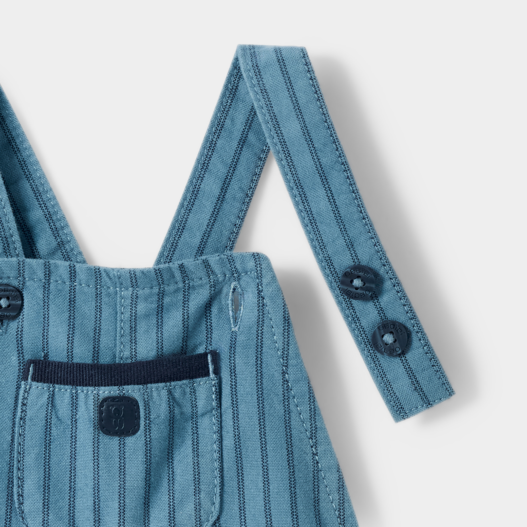 Ensemble salopette bleu bébé garçon - Bleu ardoise
