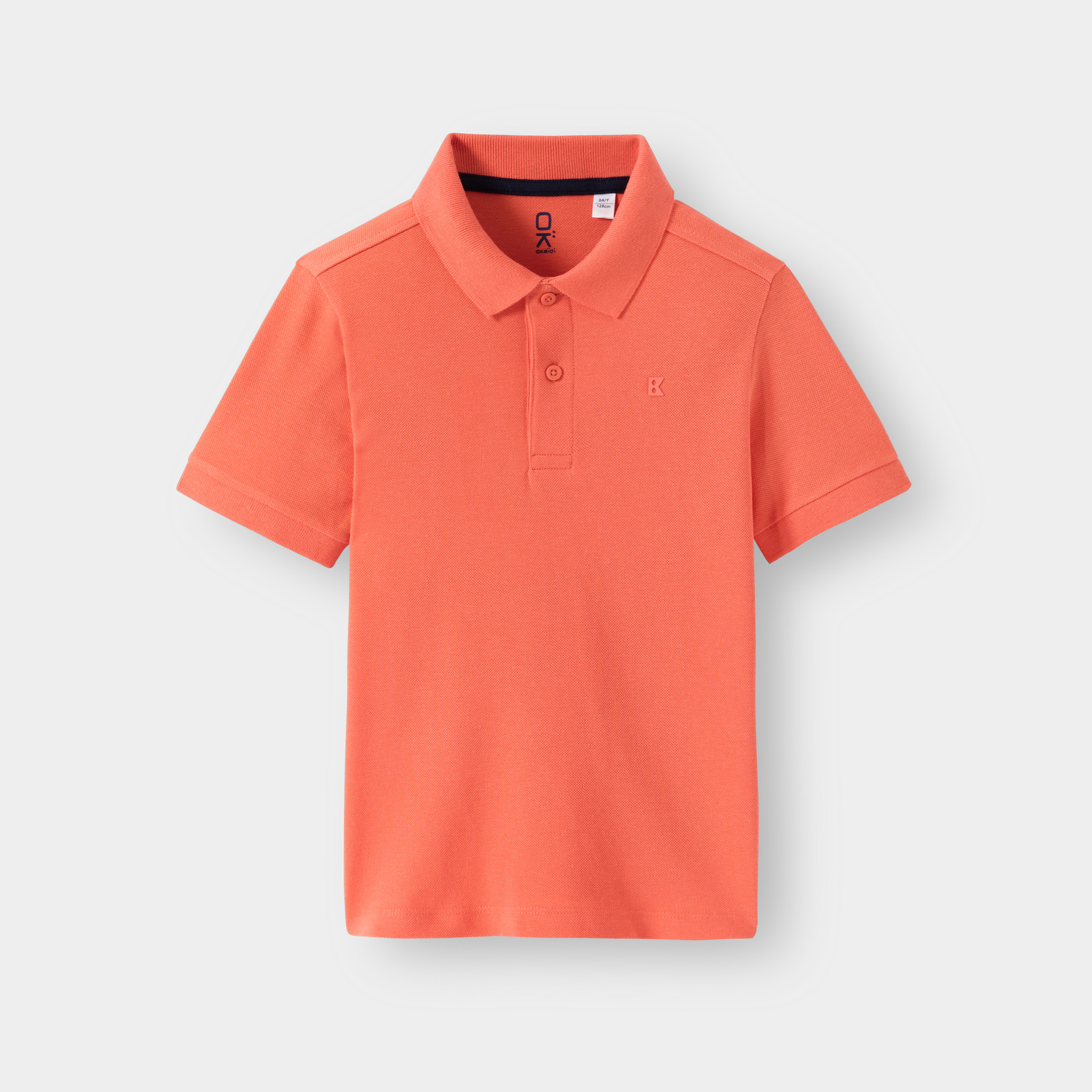 Polo bleu chardon garçon - Orange paprika