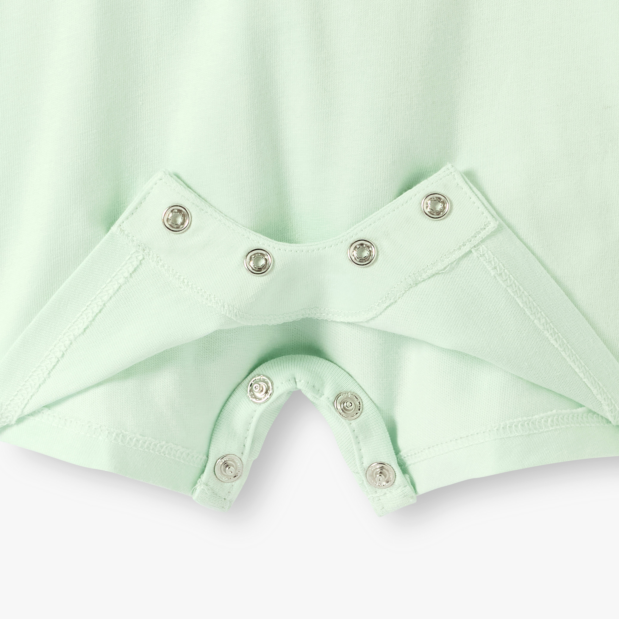 Combi courte vert bébé garçon - Bleu caneton
