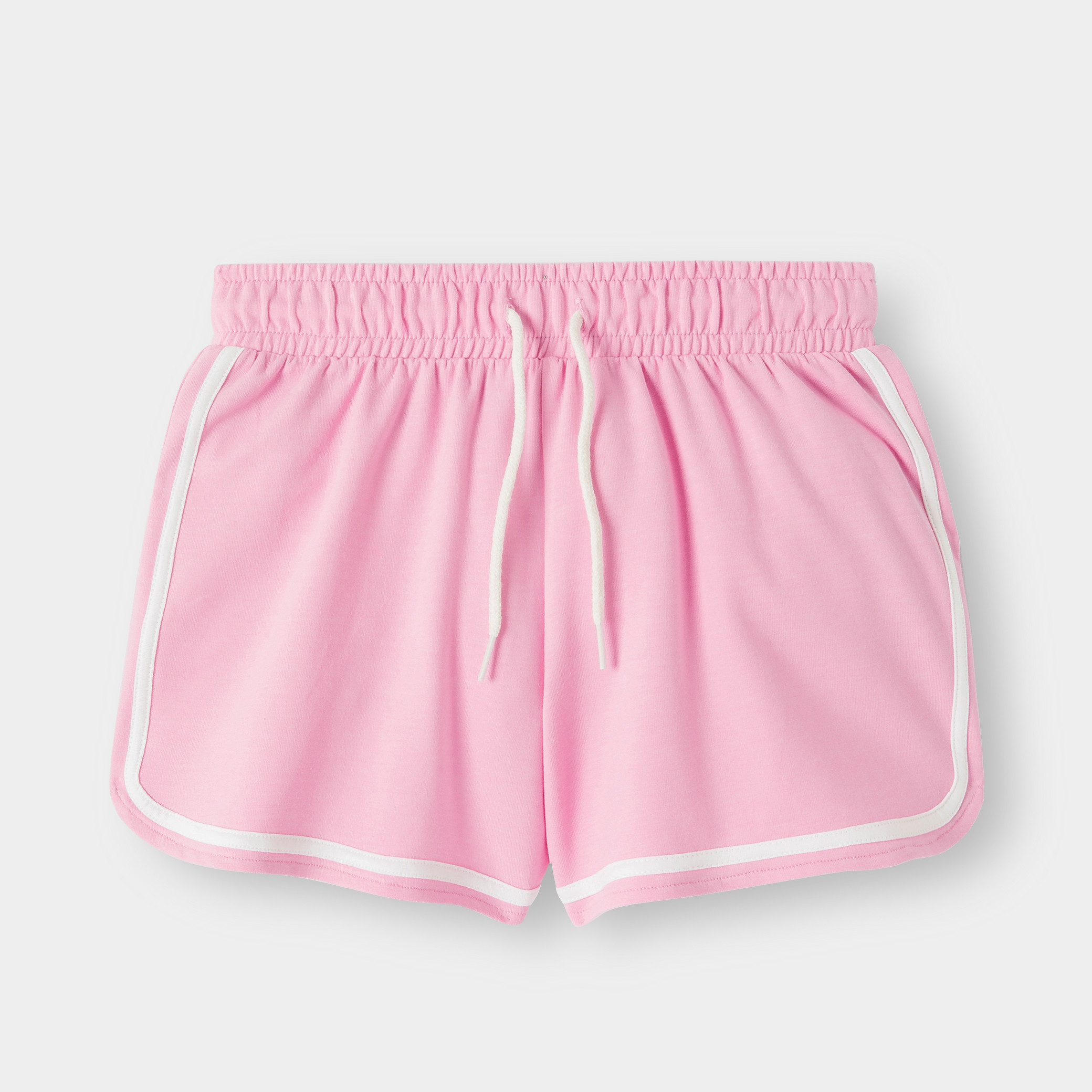 Short molleton léger rose fille - Rose malabar