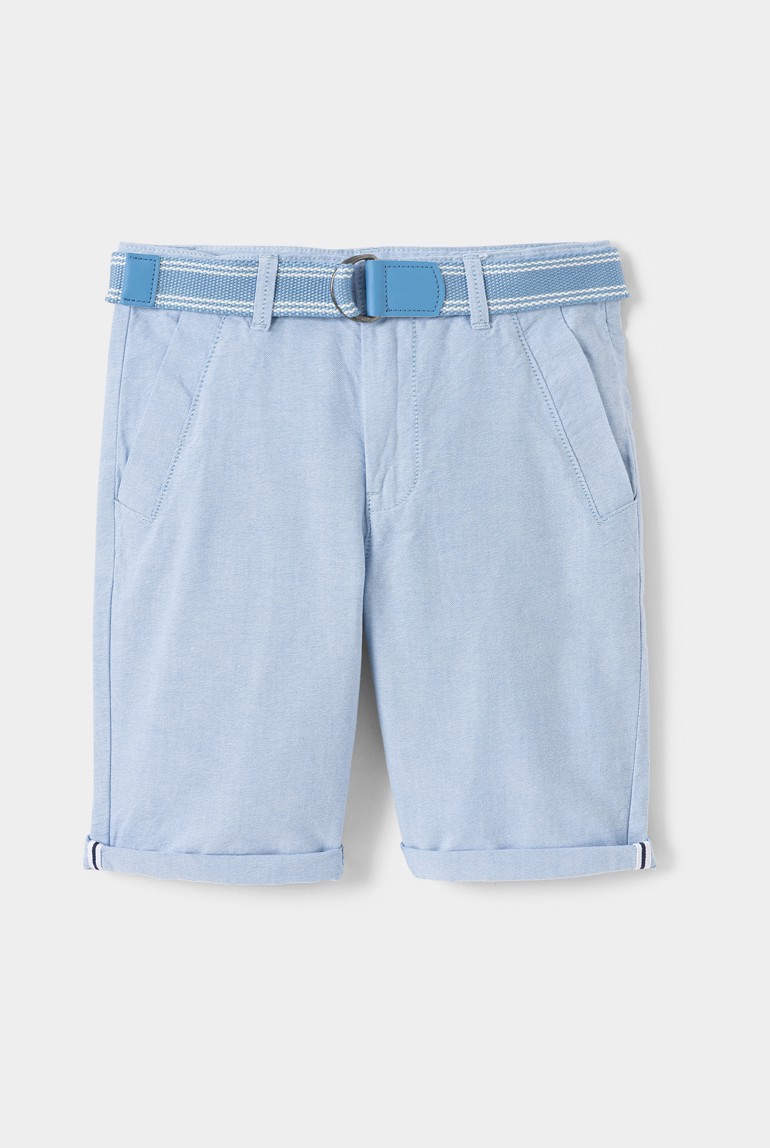 Bermuda violet garçon - Chambray Bleu