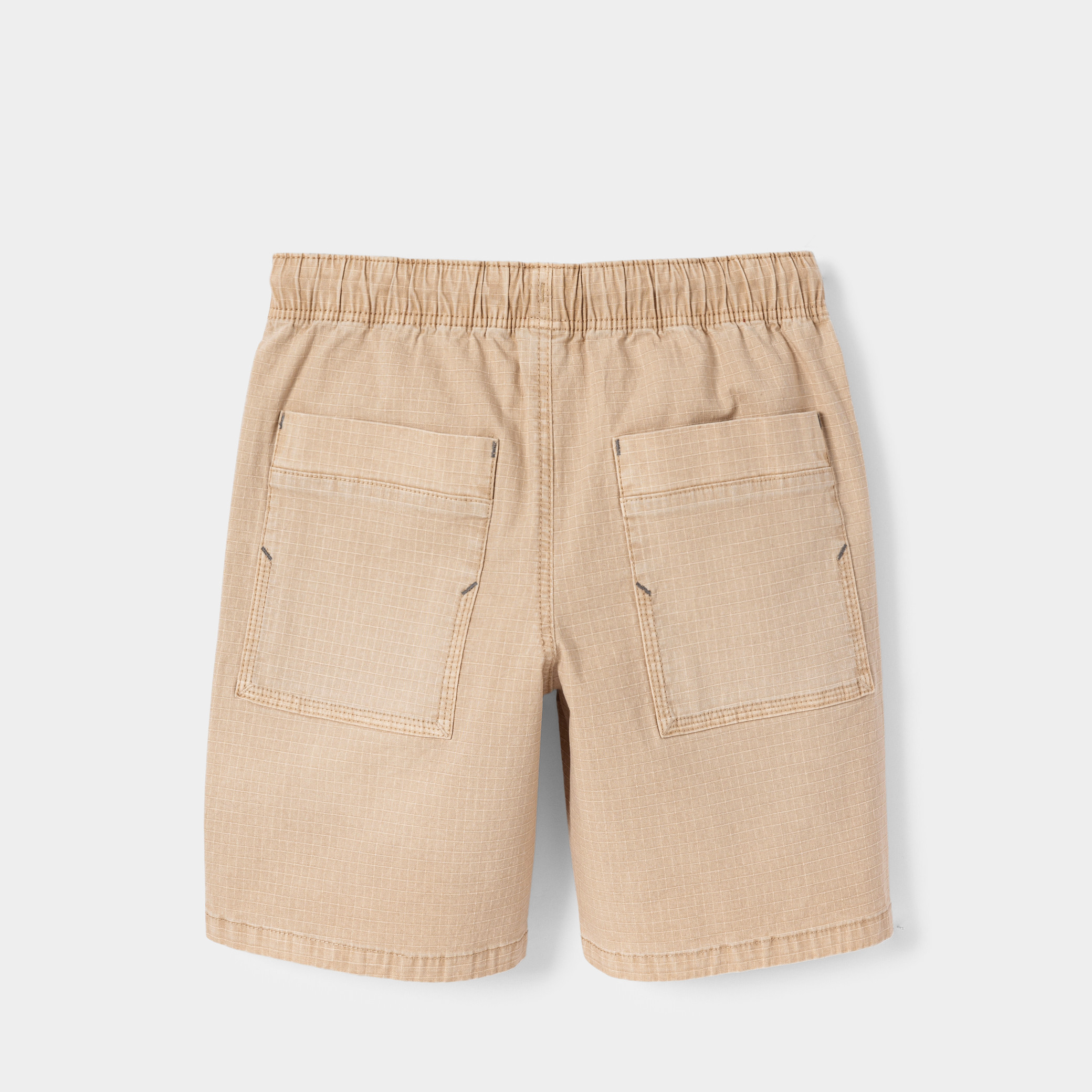Bermuda cargo rouge corail garçon - Beige Lin
