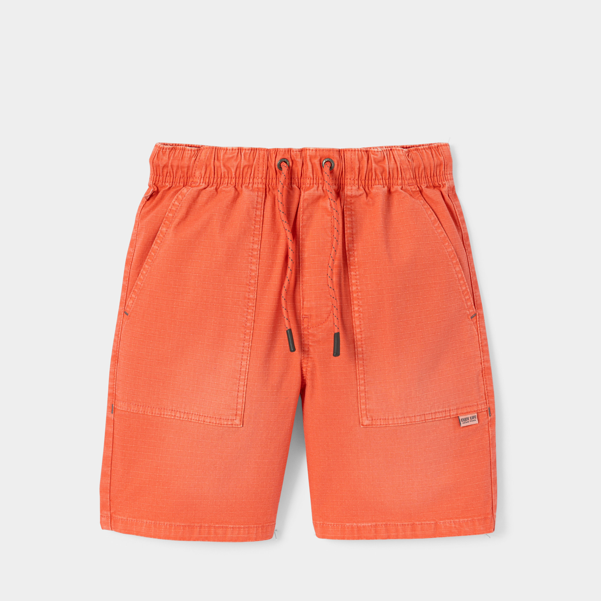 Bermuda cargo rouge corail garçon - Rouge Corail