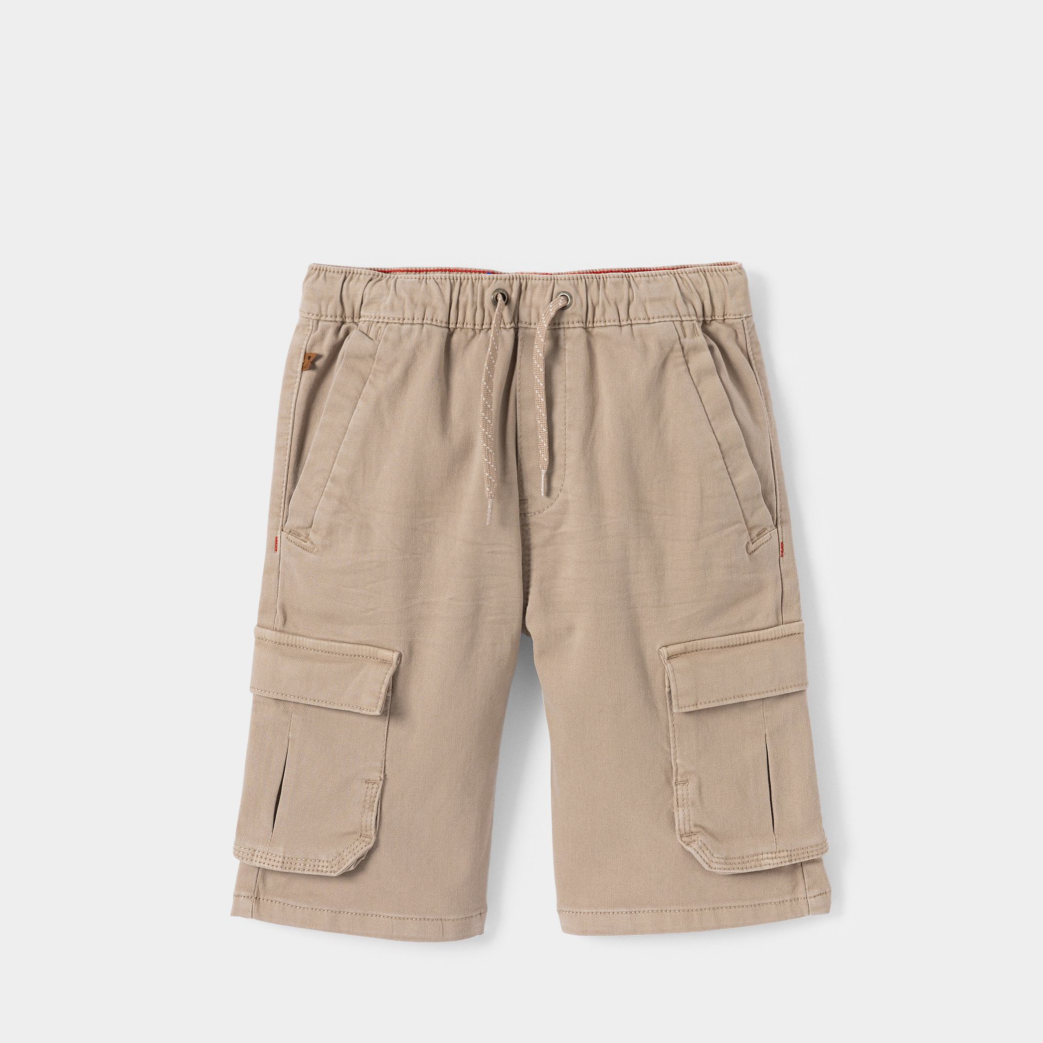 Bermuda cargo kaki garçon - Beige Sesame