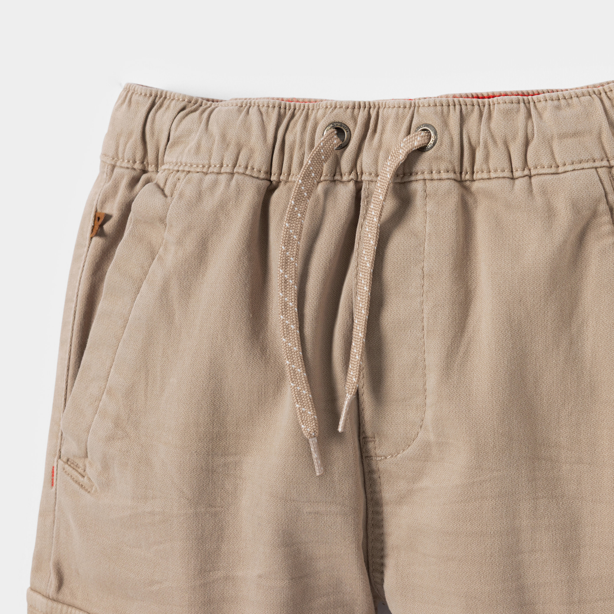 Bermuda cargo kaki garçon - Beige Sesame