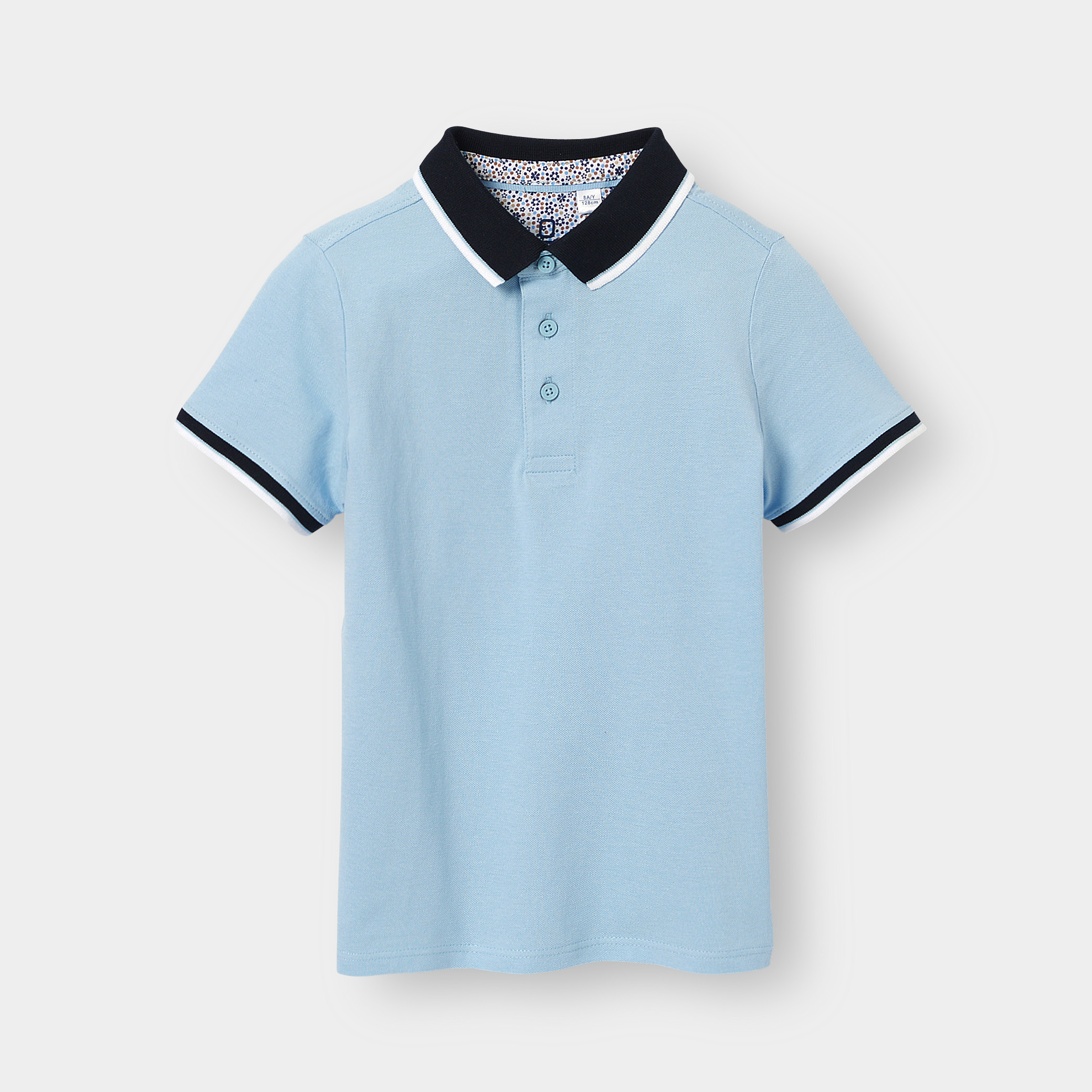 Polo bleu garçon - Bleu Céleste