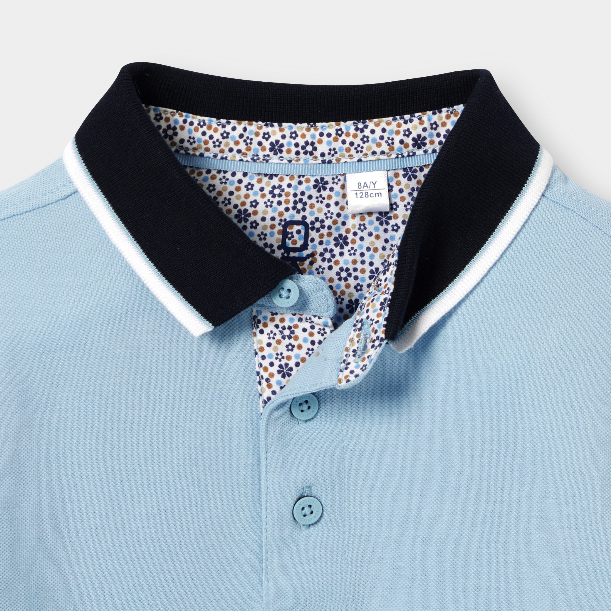 Polo bleu garçon - Bleu Céleste