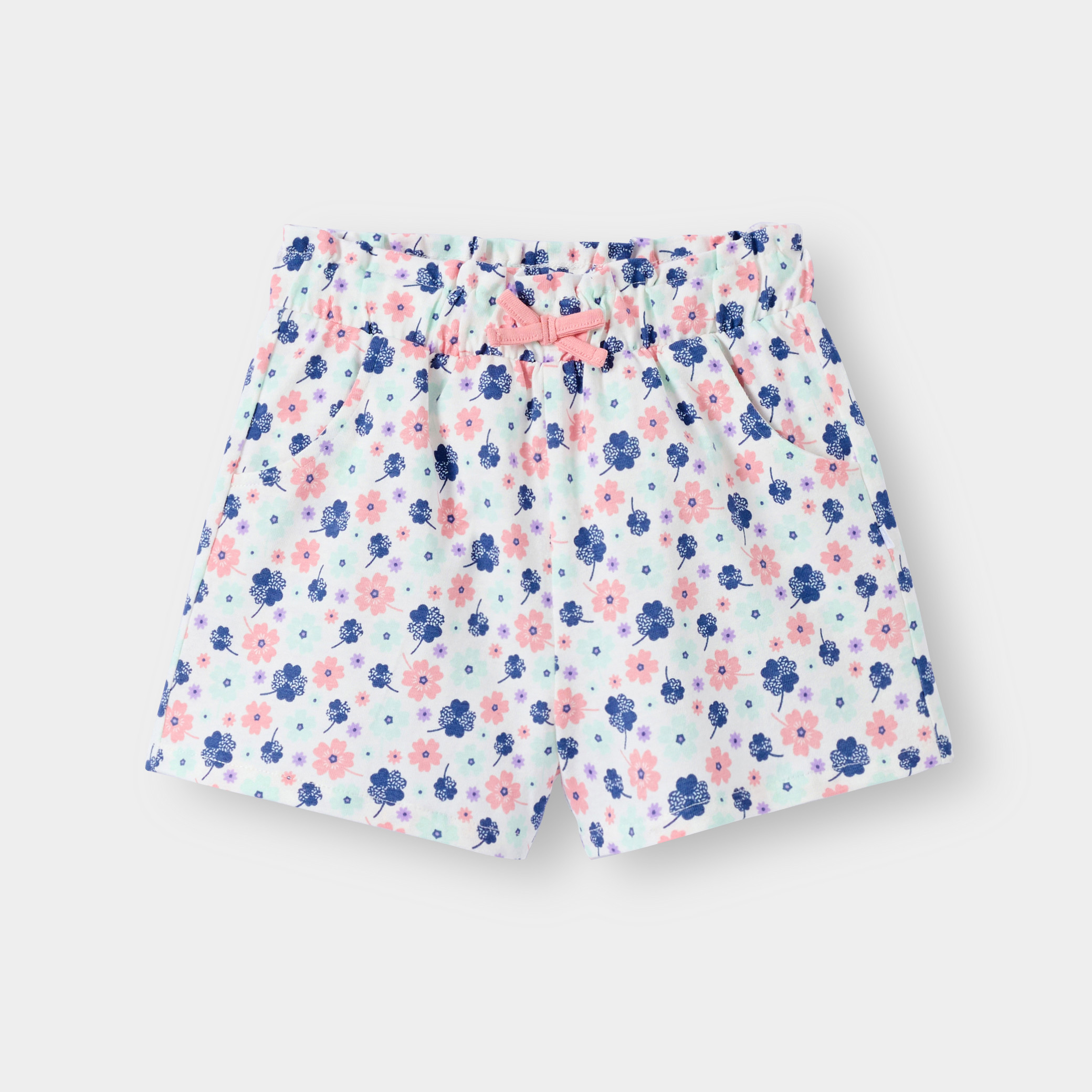 Short rose fleuri bébé fille - Imprimé rose