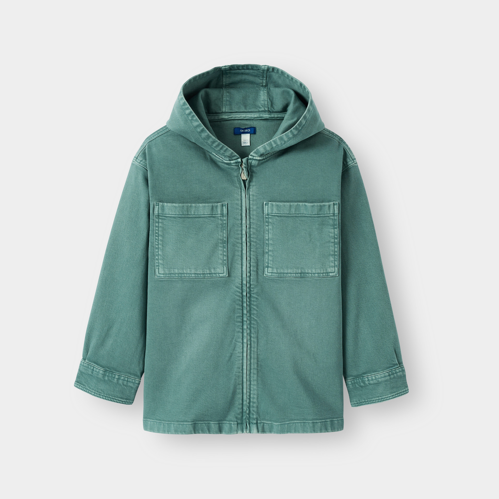 Veste à capuche verte garçon - Vert bouteille