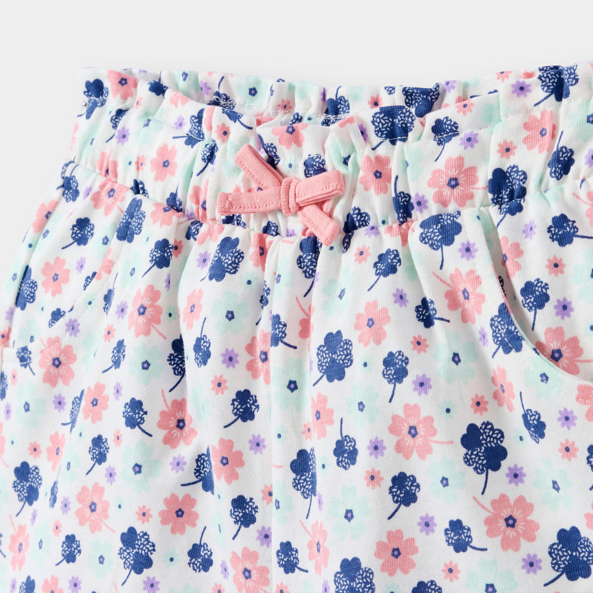 Short rose fleuri bébé fille - Imprimé rose
