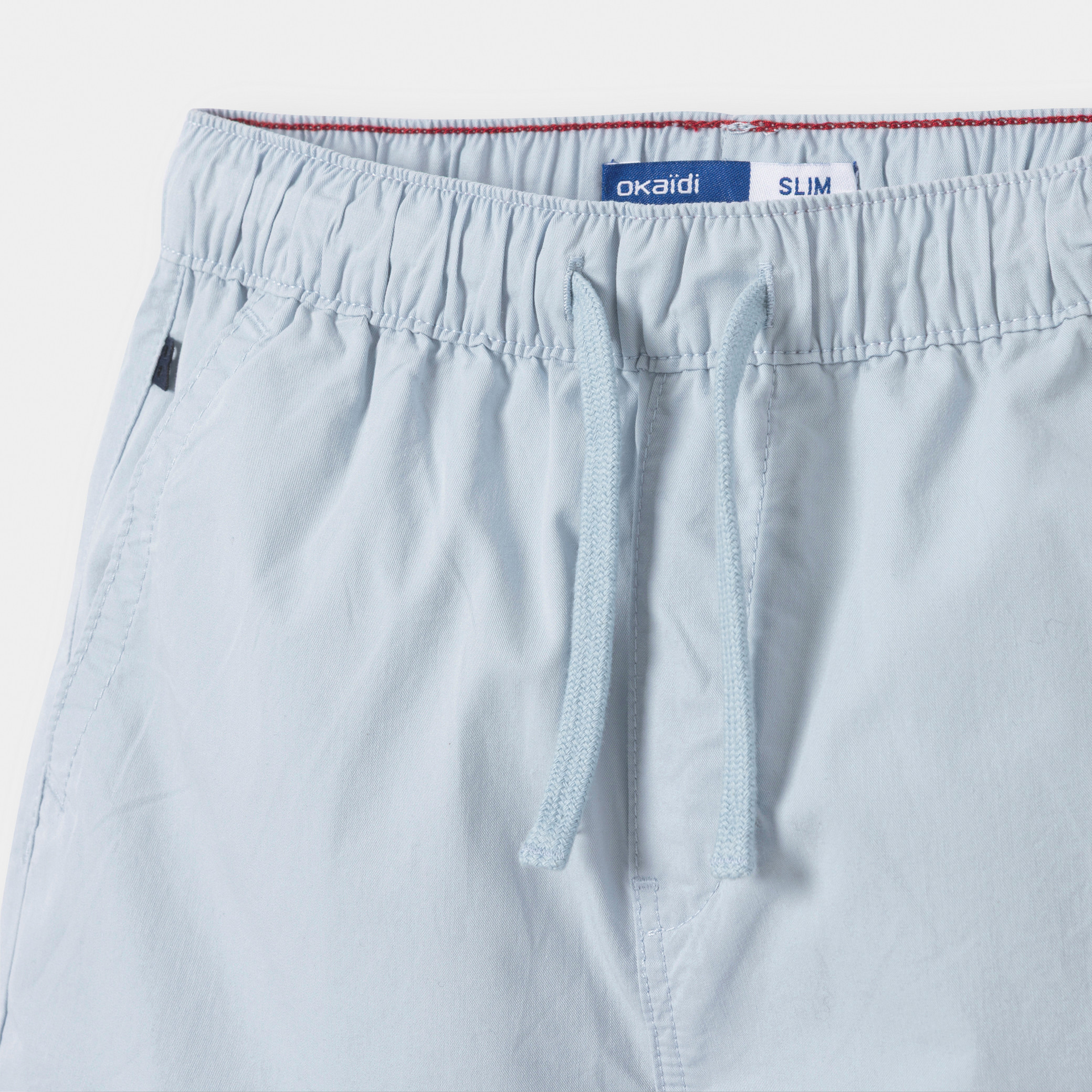 Bermuda coton bleu garçon - Bleu gris