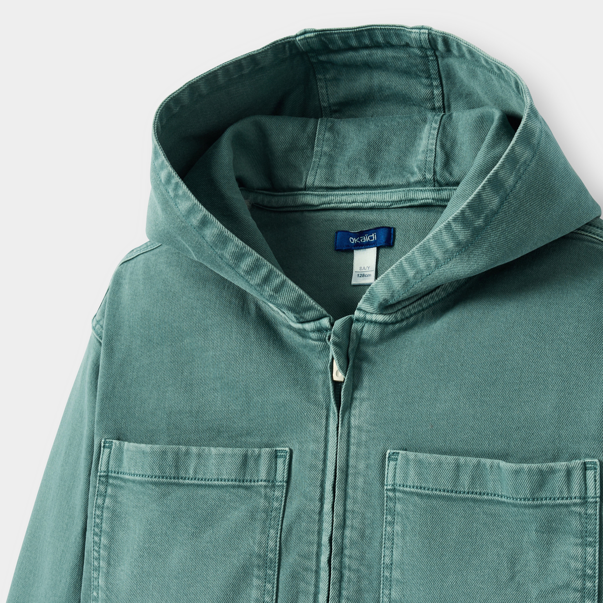 Veste à capuche verte garçon - Vert bouteille