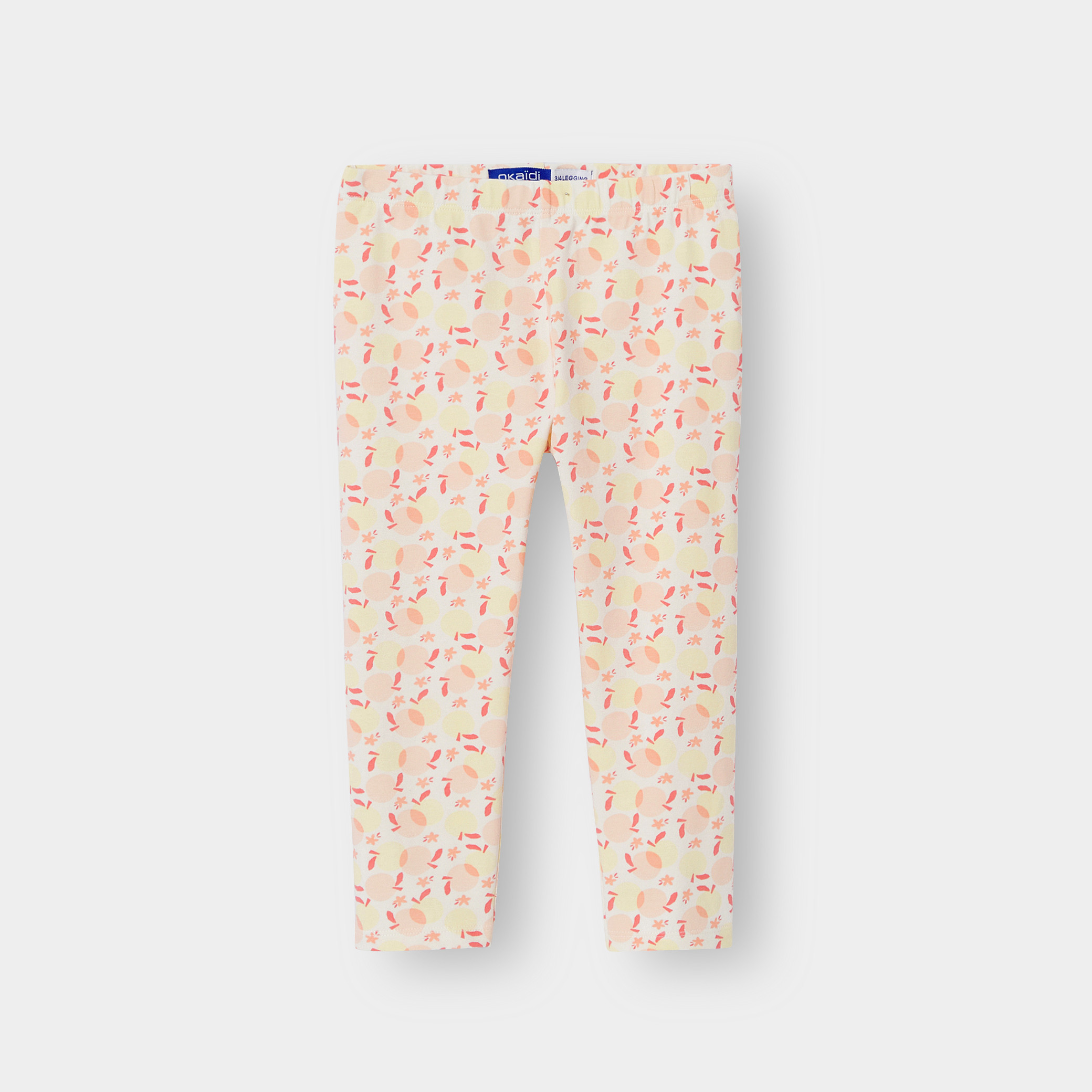 Legging imprimé blanc à motif fille - Imprimé orange