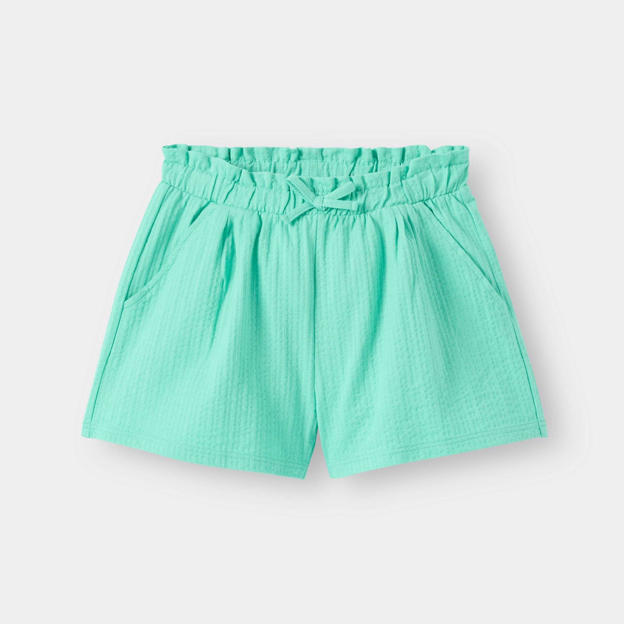 Short souple en jersey fantaisie bleu marine Fille - Vert Malachite