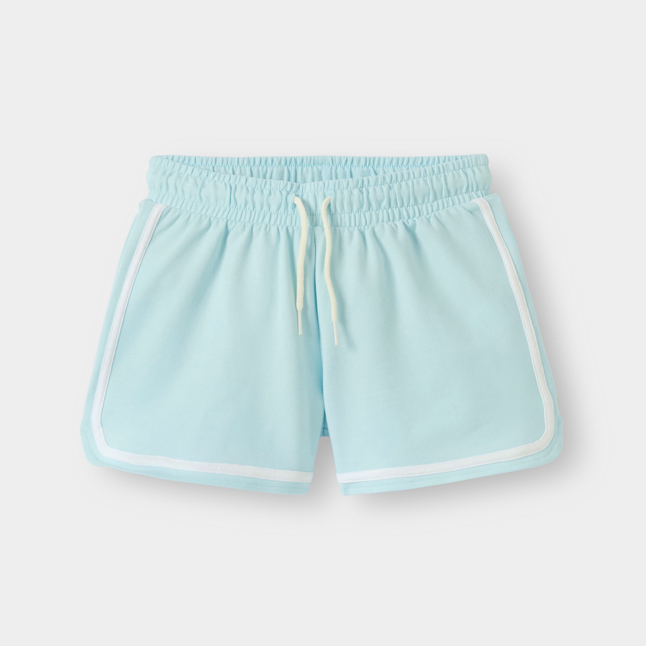 Short molleton léger rose fille - Bleu glaçon