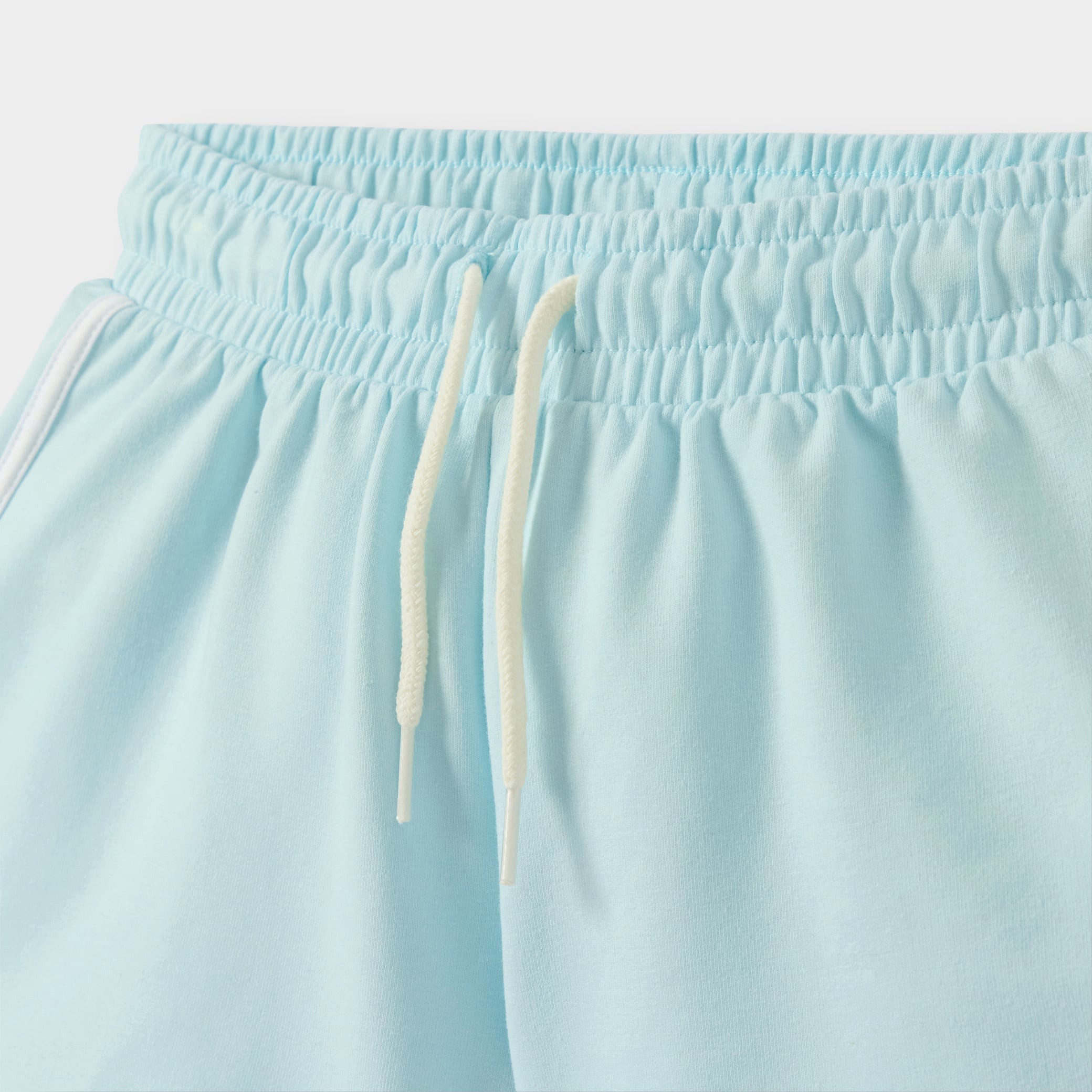 Short molleton léger rose fille - Bleu glaçon