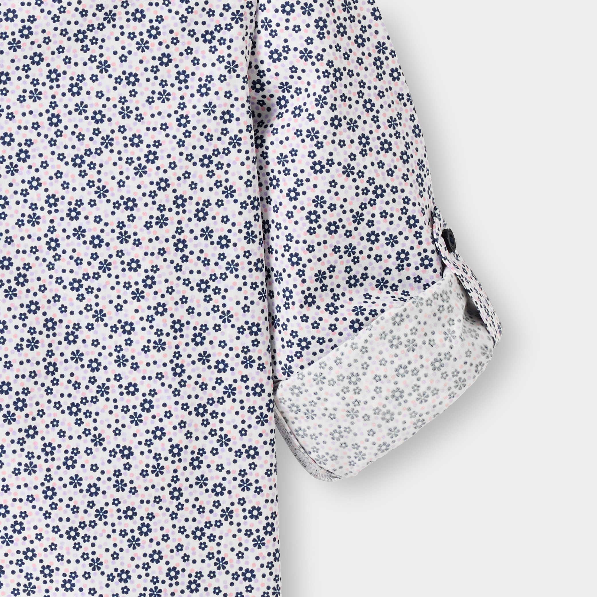 Chemise blanche nœud papillon Garçon - Imprimé Violet