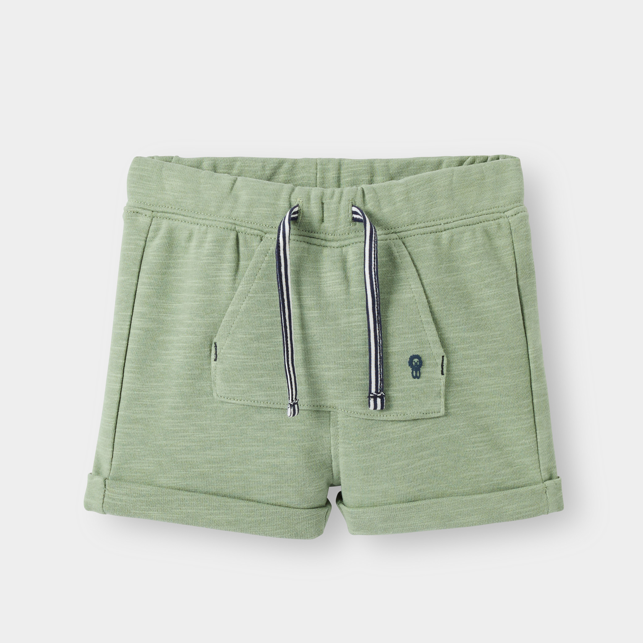 Short molleton beige bébé garçon - Vert olivier