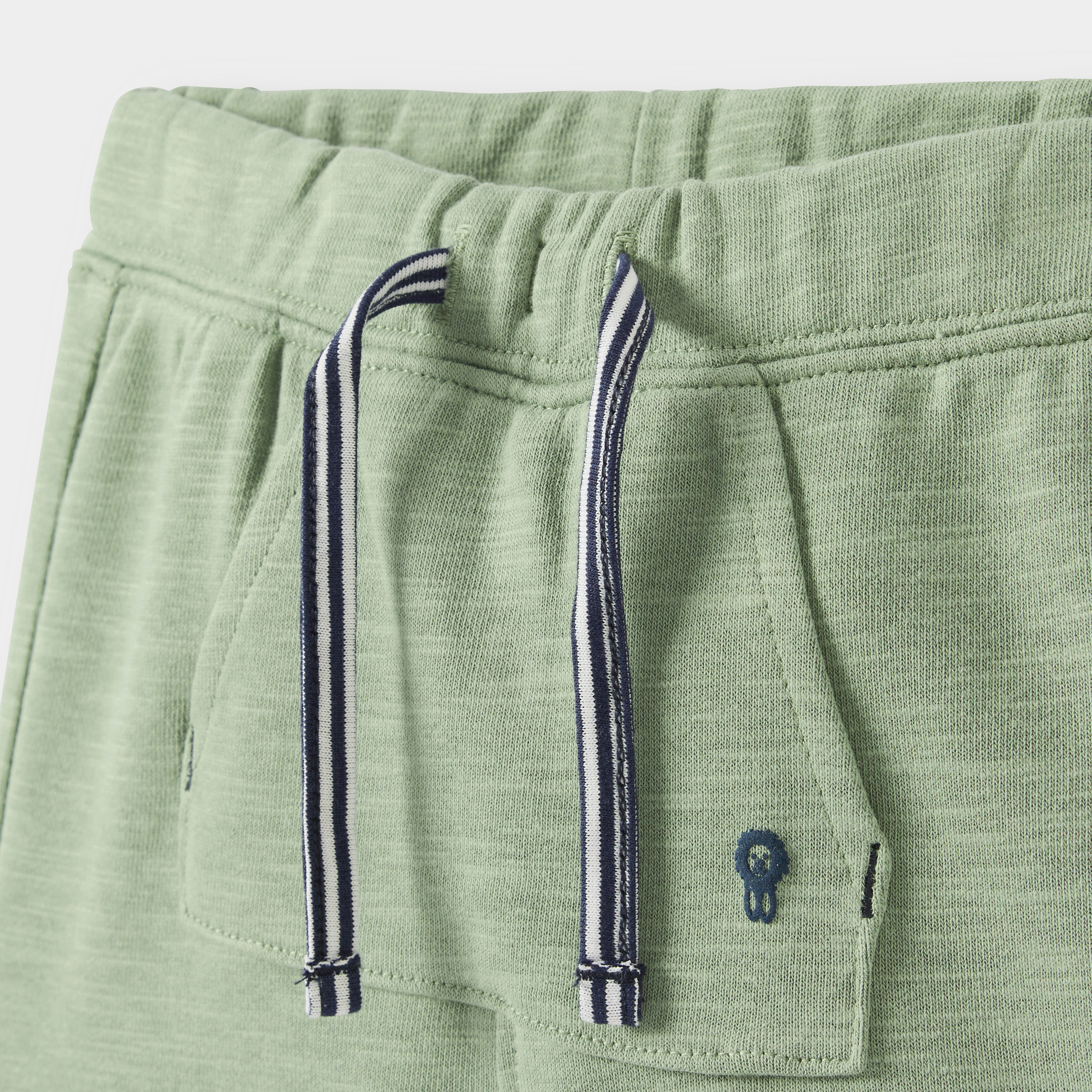 Short molleton beige bébé garçon - Vert olivier
