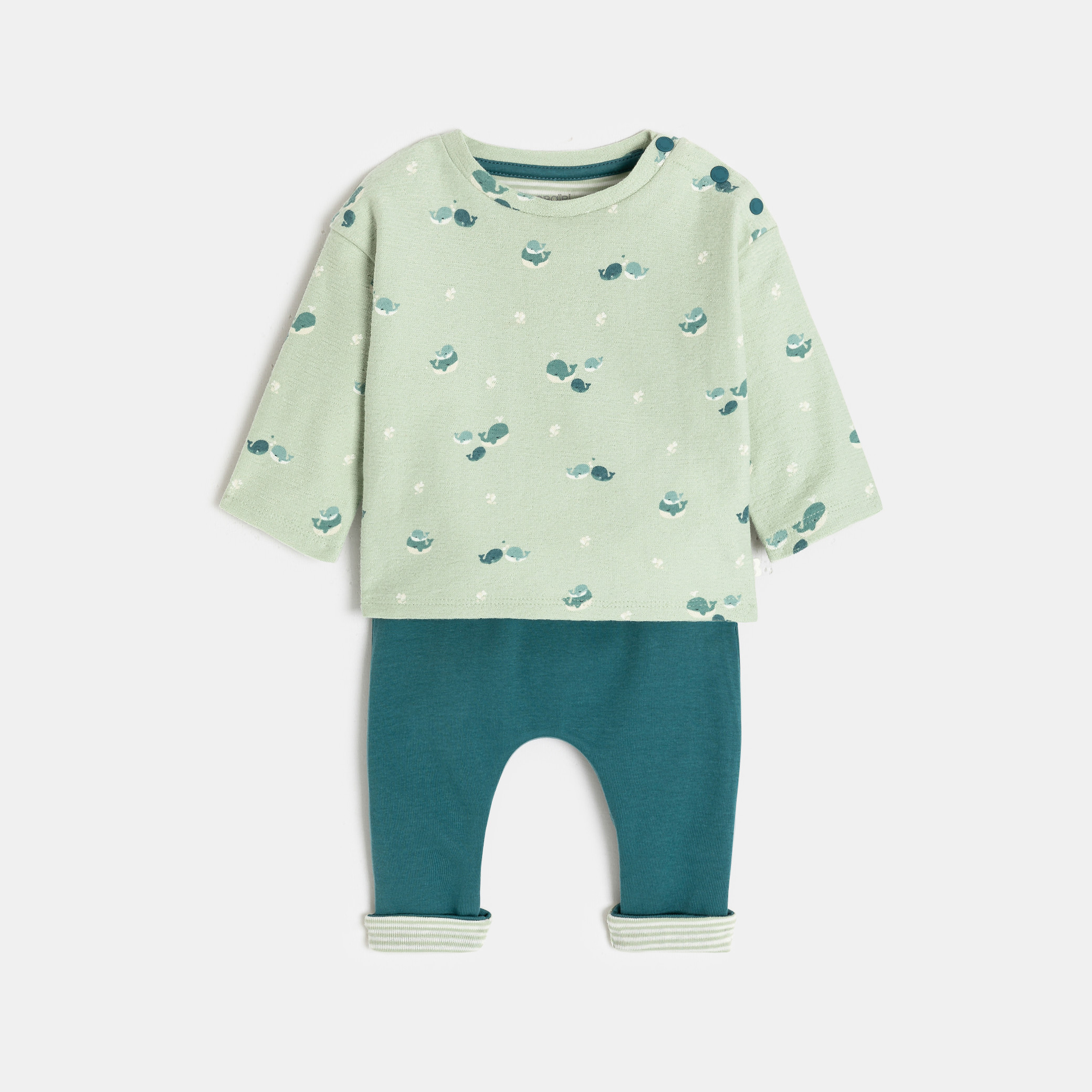 Ensemble vert imprimé bébé garçon - Imprimé vert