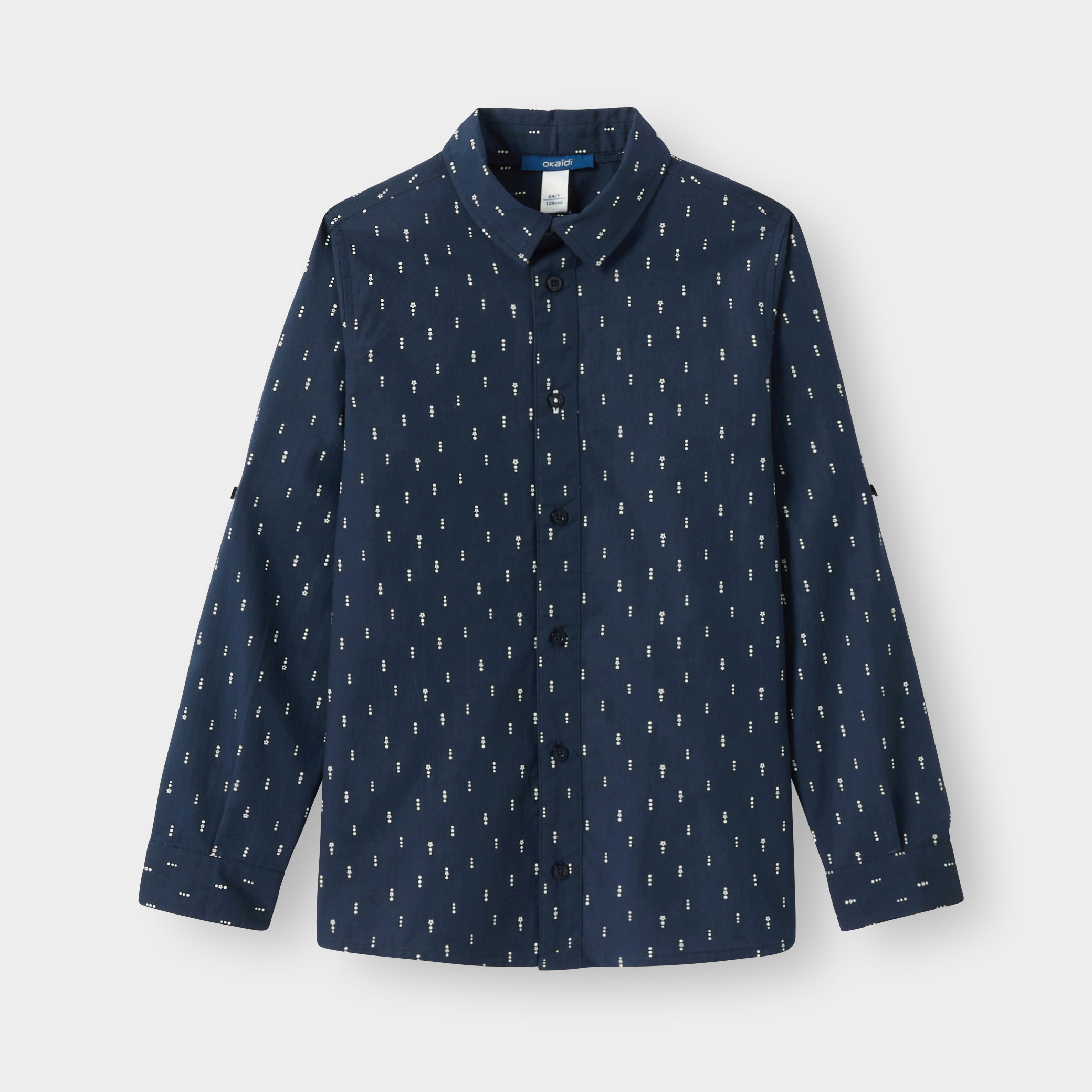 Chemise bleue marine garçon - Imprimé bleu