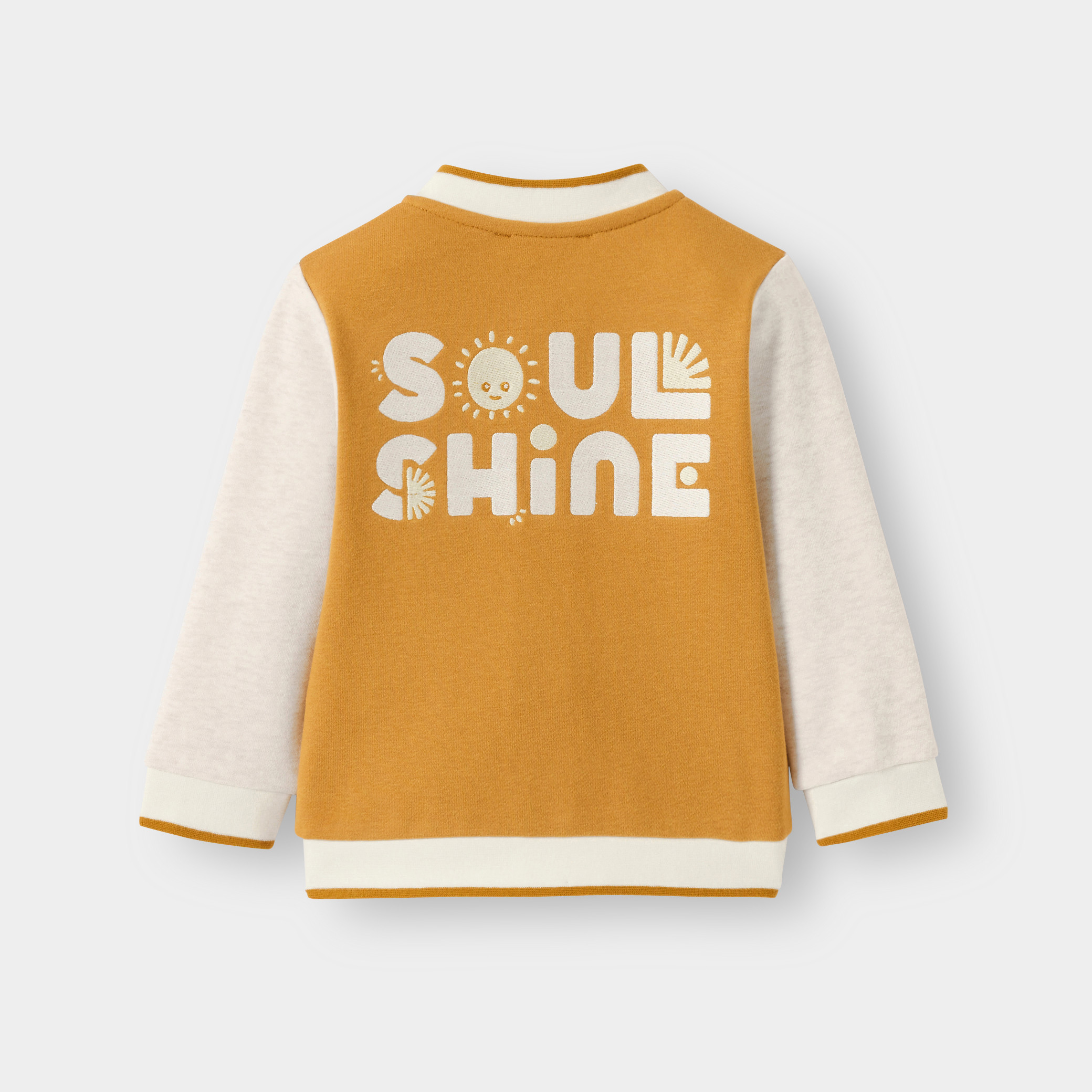 Sweat zippé jaune bébé garçon - Jaune Safran
