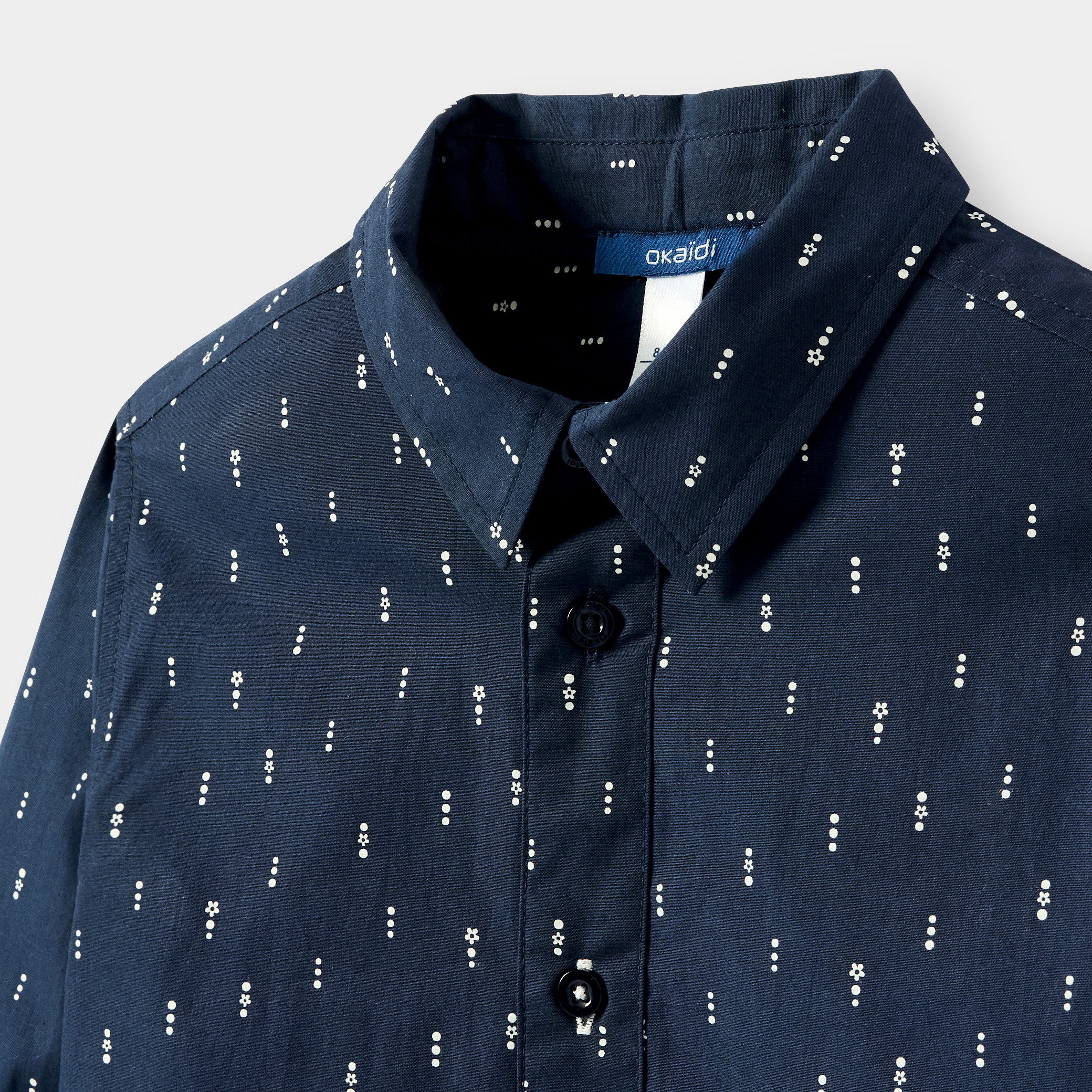 Chemise bleue marine garçon - Imprimé bleu