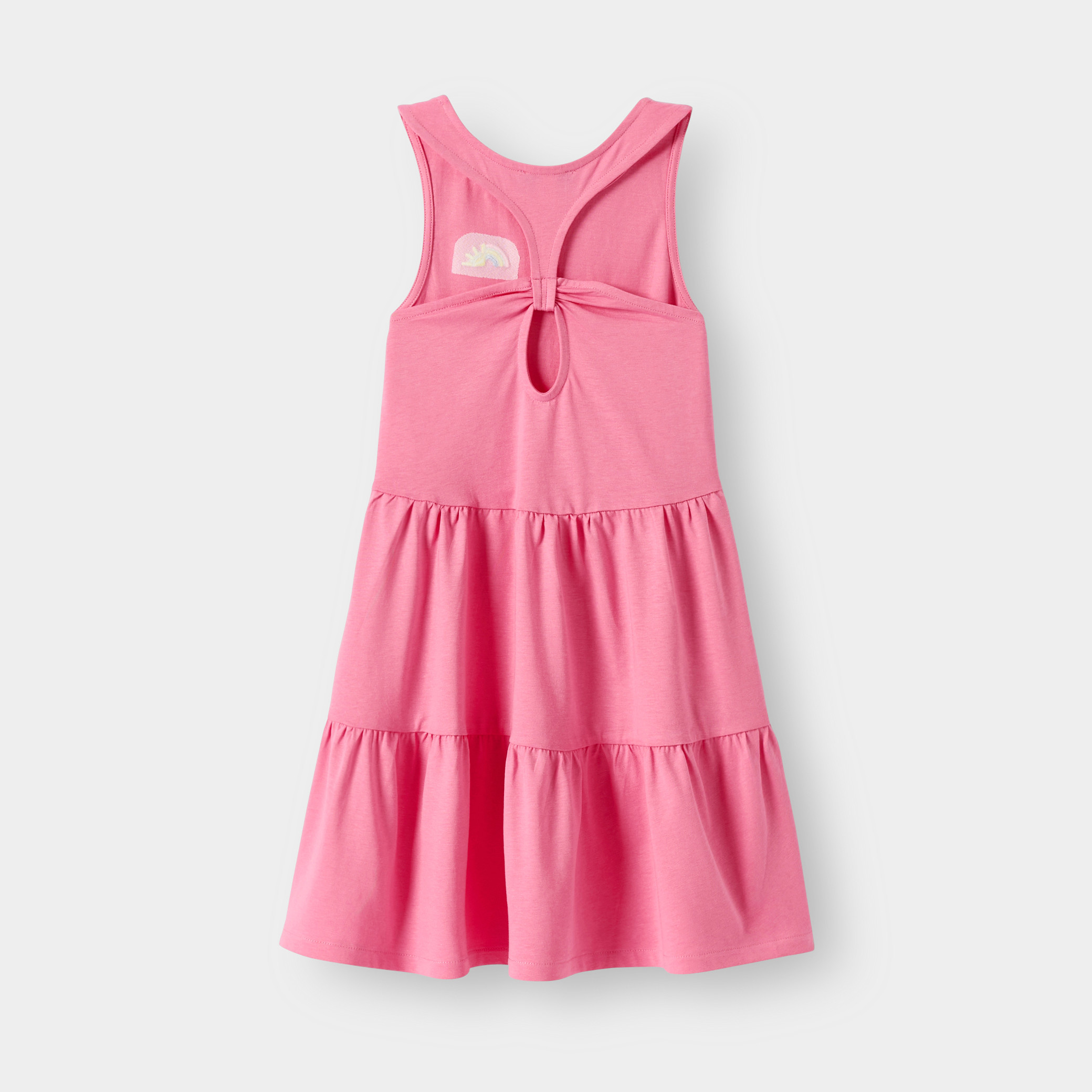 Robe rose sans manches fille - Rose malabar
