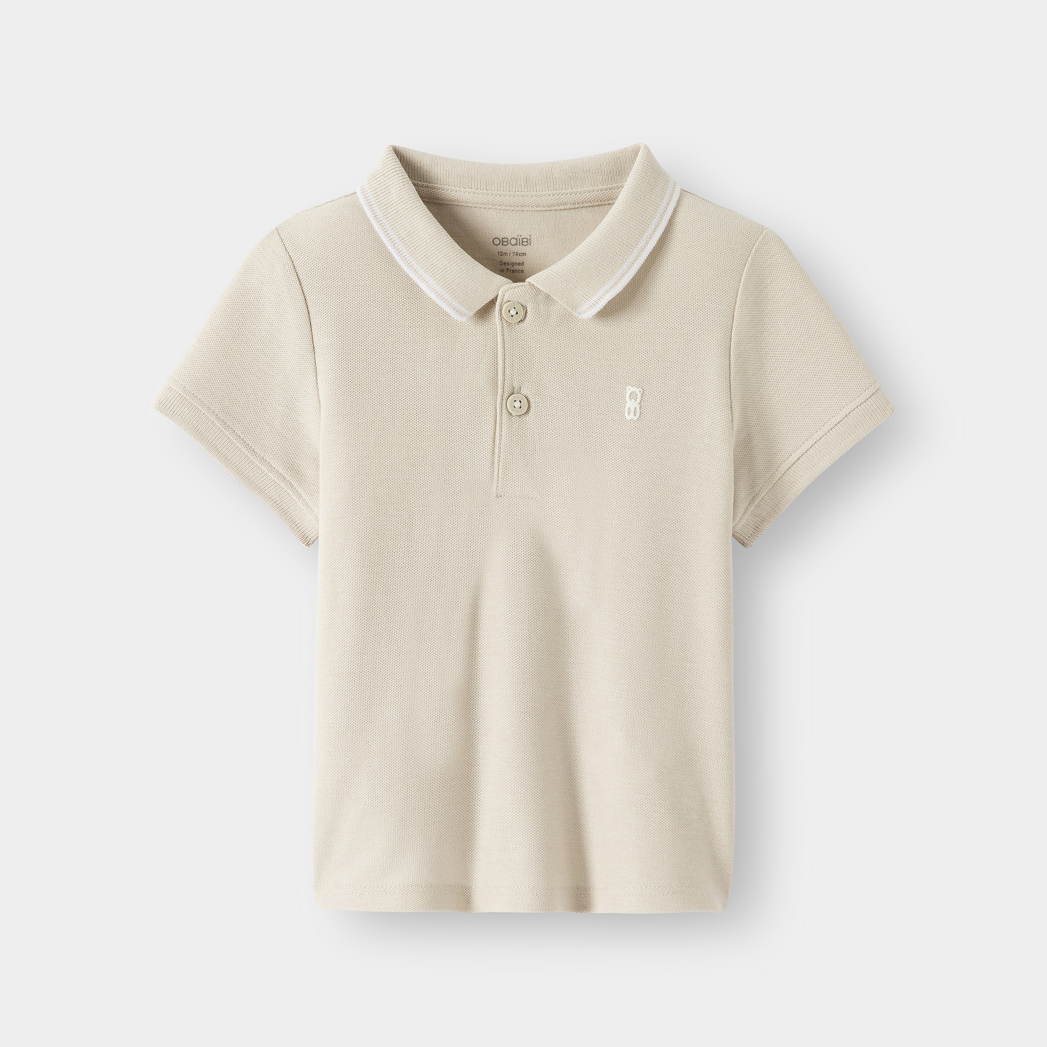Polo bleu bébé garçon - Beige Tres Clair