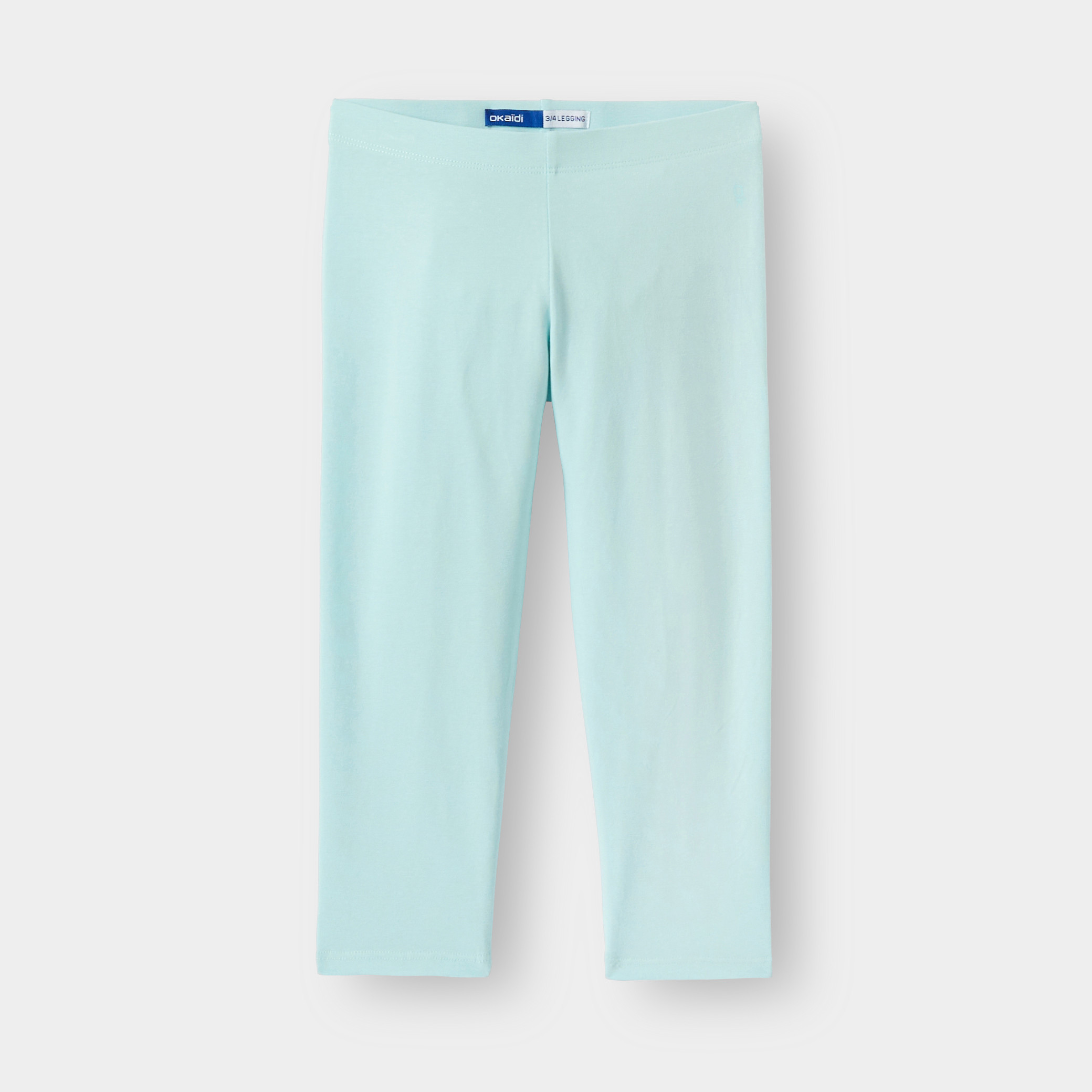 Legging court en jersey rose fille - Bleu glaçon