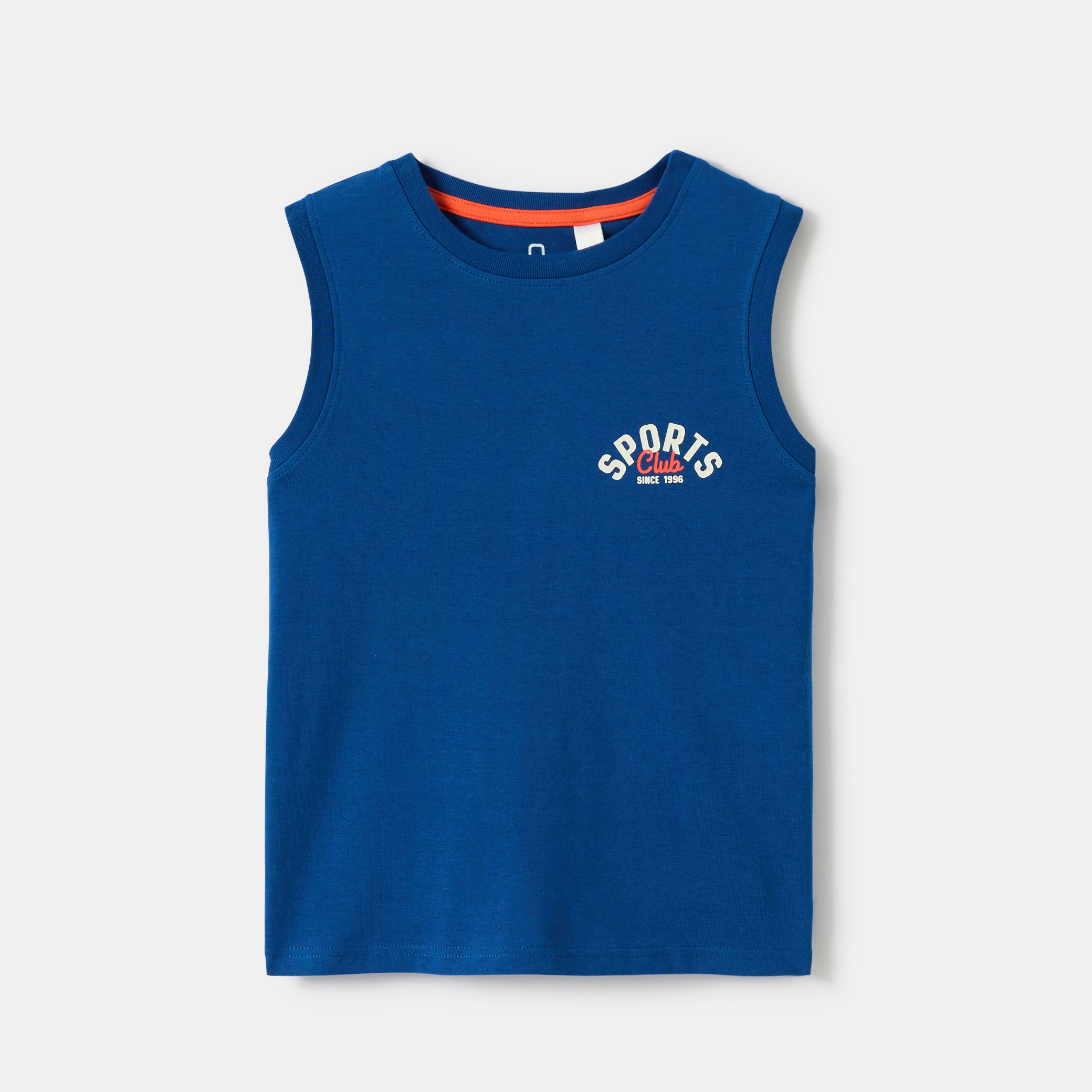 Débardeur bleu à motif garçon - Bleuet
