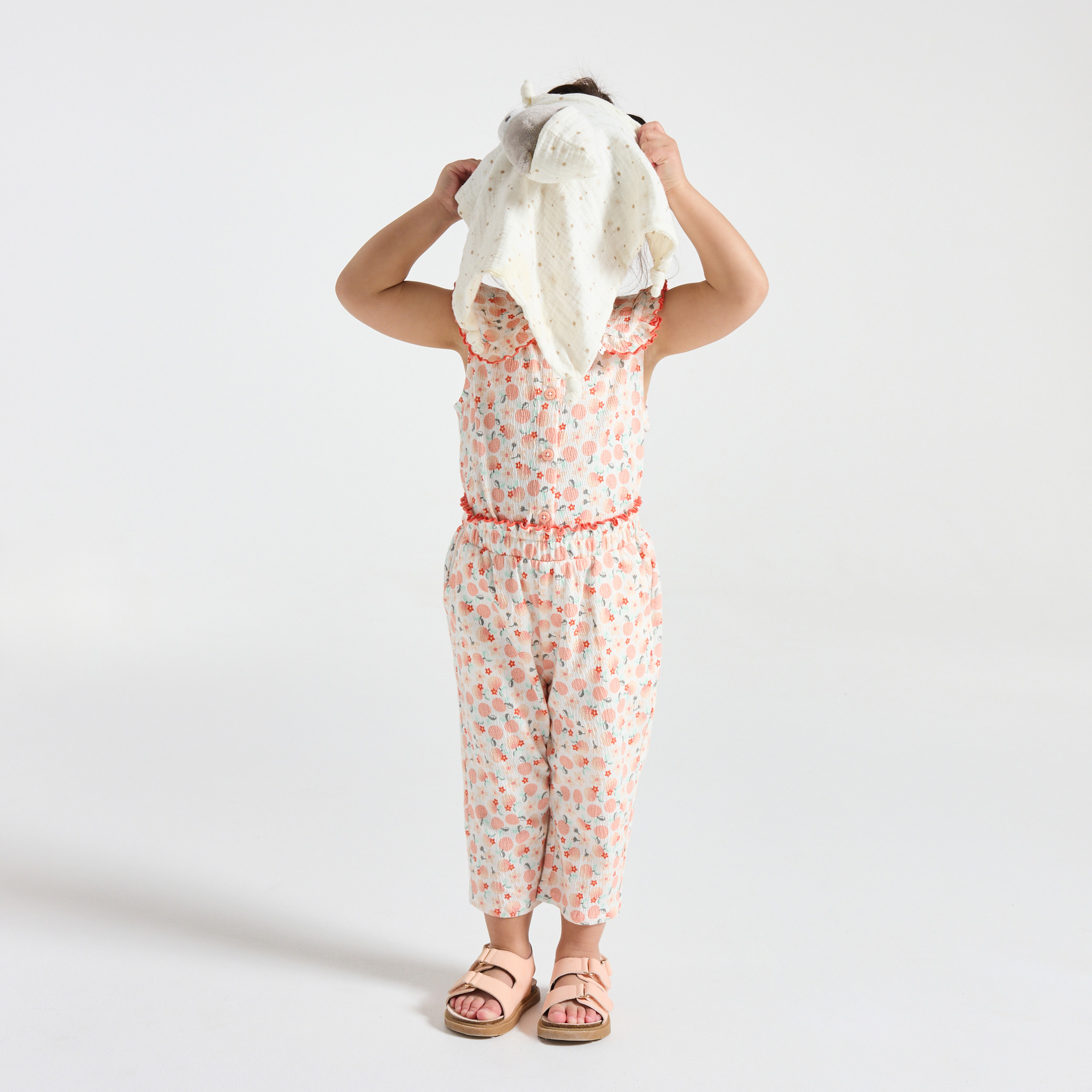Pantalon large fruits orange bébé fille - Imprimé orange