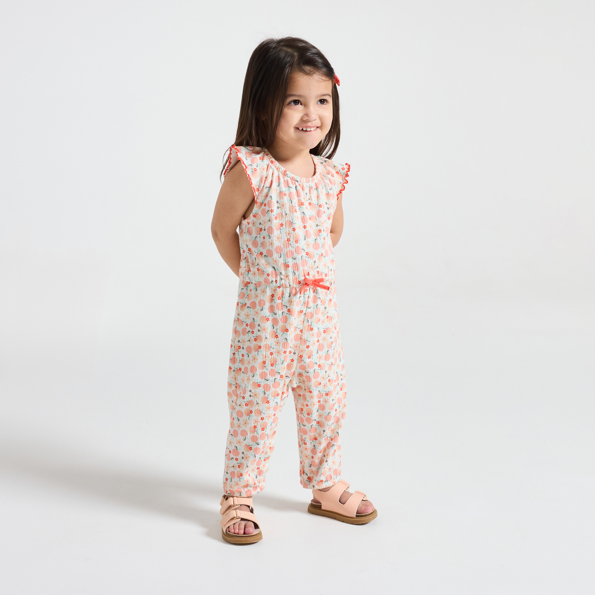 Combi fantaisie fruits orange bébé fille - Imprimé orange