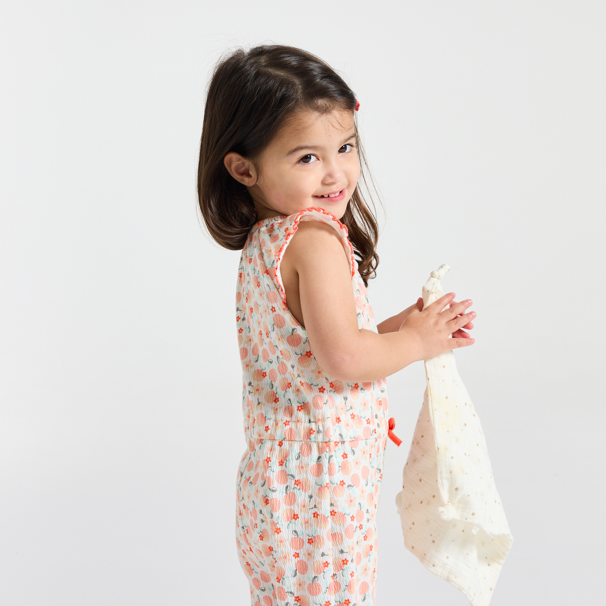Combi fantaisie fruits orange bébé fille - Imprimé orange