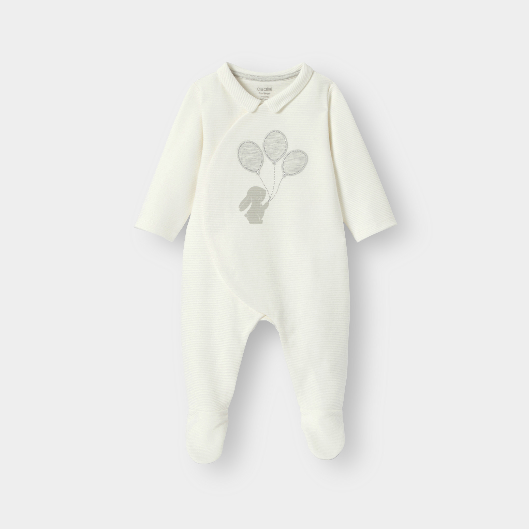 Dors-bien blanc écru bébé garçon - Blanc écru