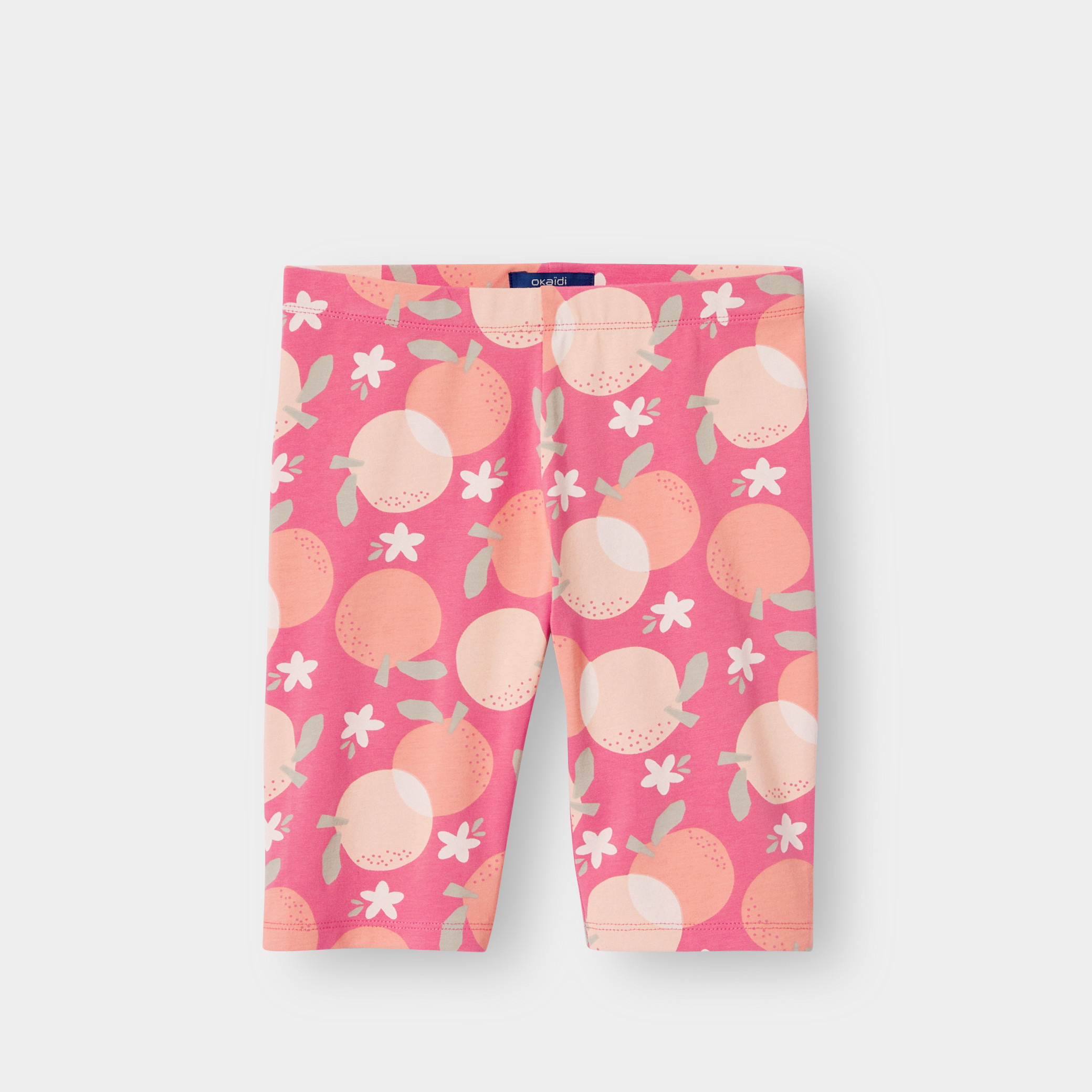Legging rose fleuri fille - Rose Oeillet