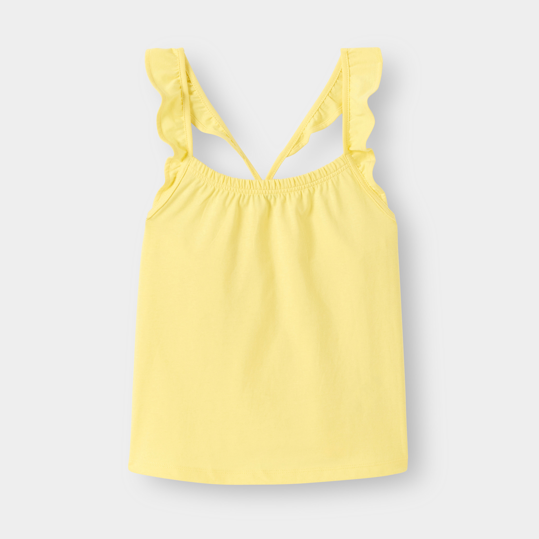 Débardeur noir fille - Jaune banane