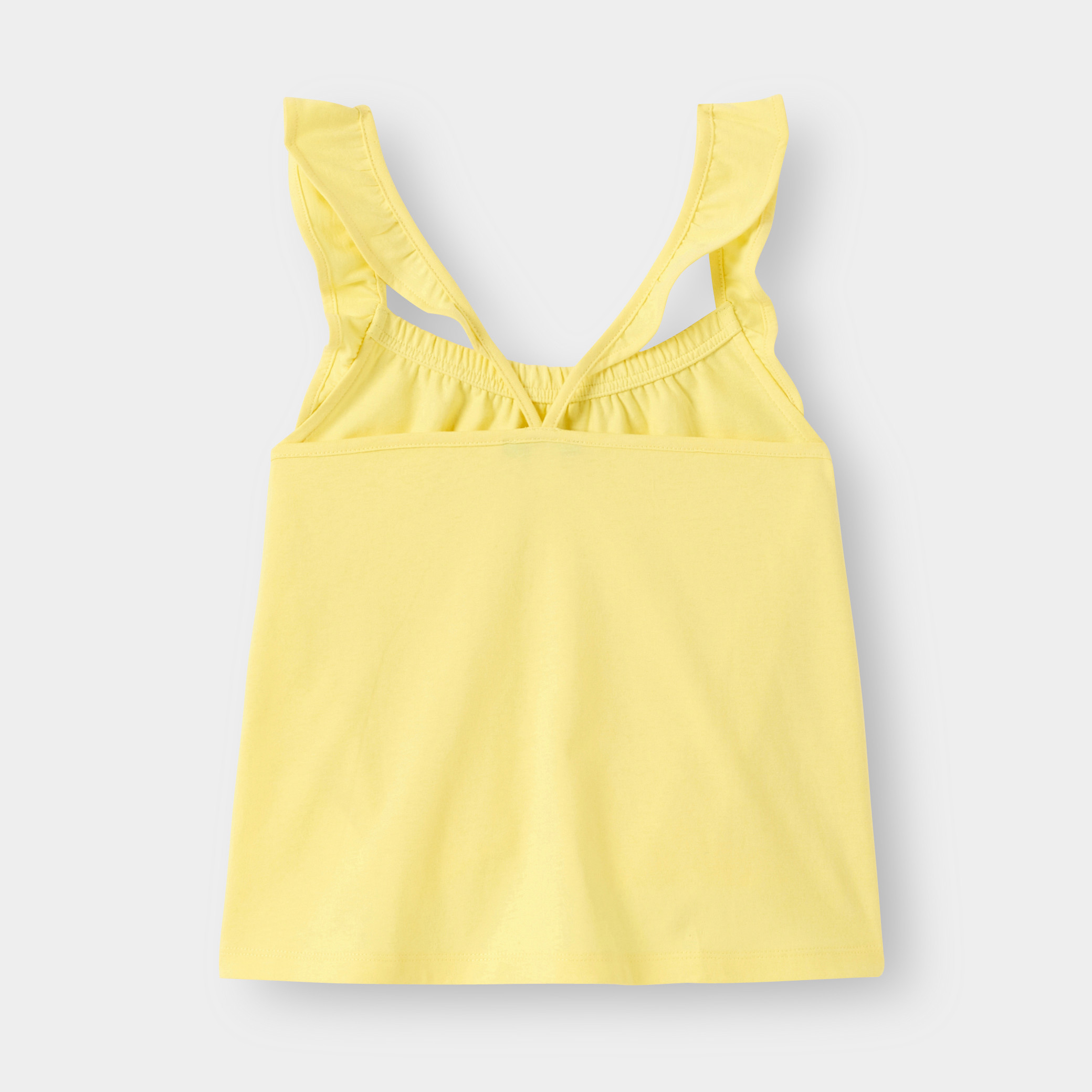 Débardeur noir fille - Jaune banane