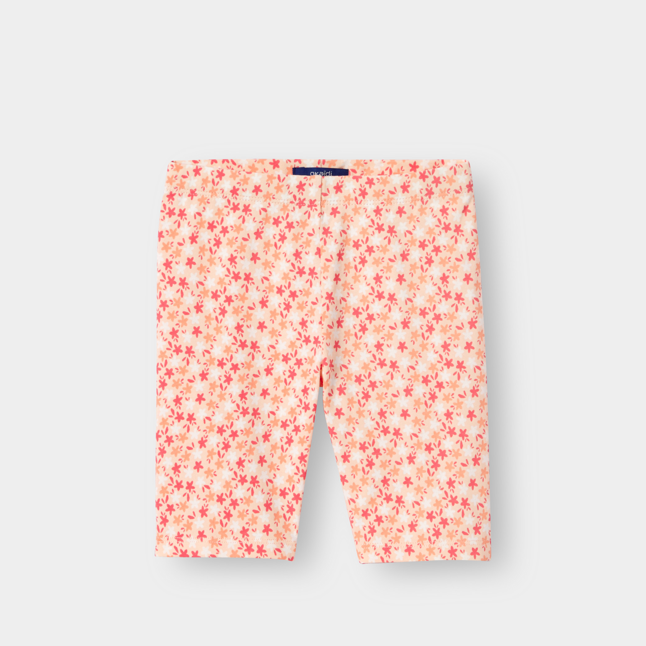 Legging rose fleuri fille - Imprimé orange