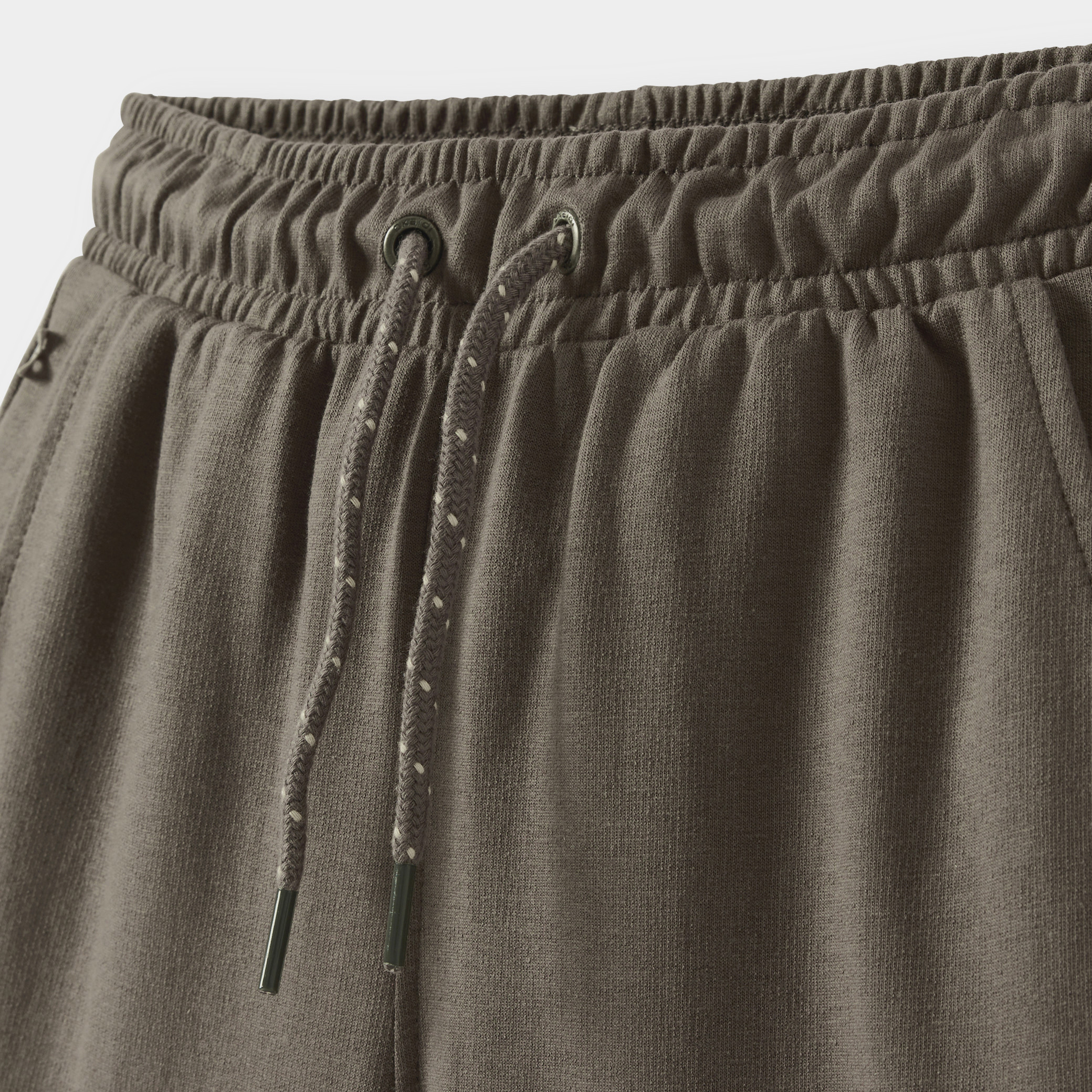 Bermuda cargo molleton kaki garçon - Gris Zinc
