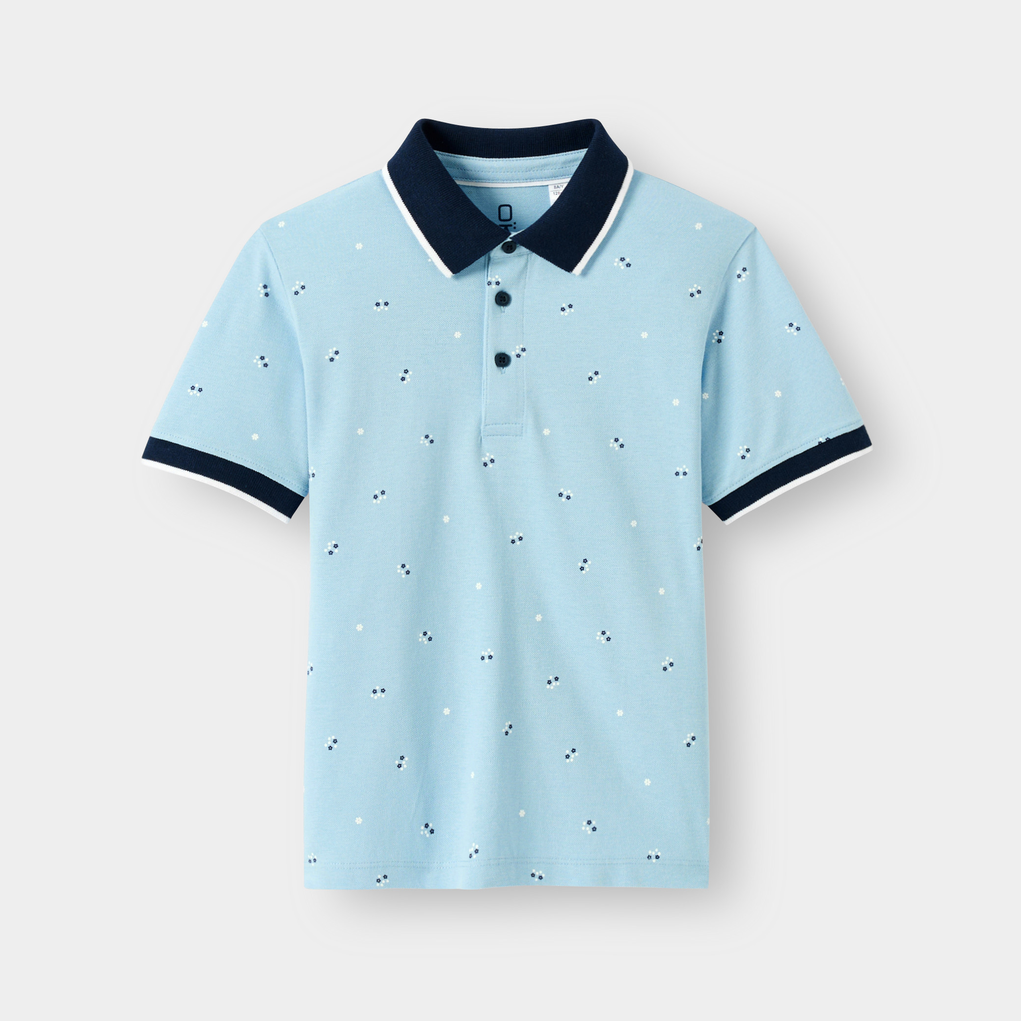 Polo bleu garçon - Bleu Céleste