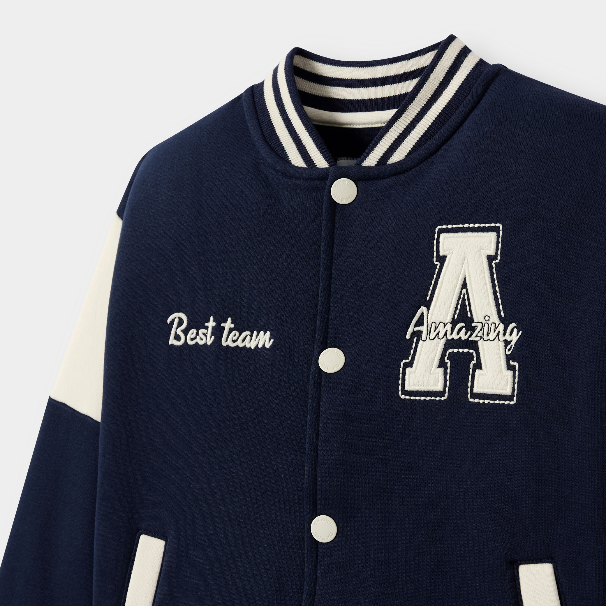 Veste teddy bleu garçon - Bleu navy