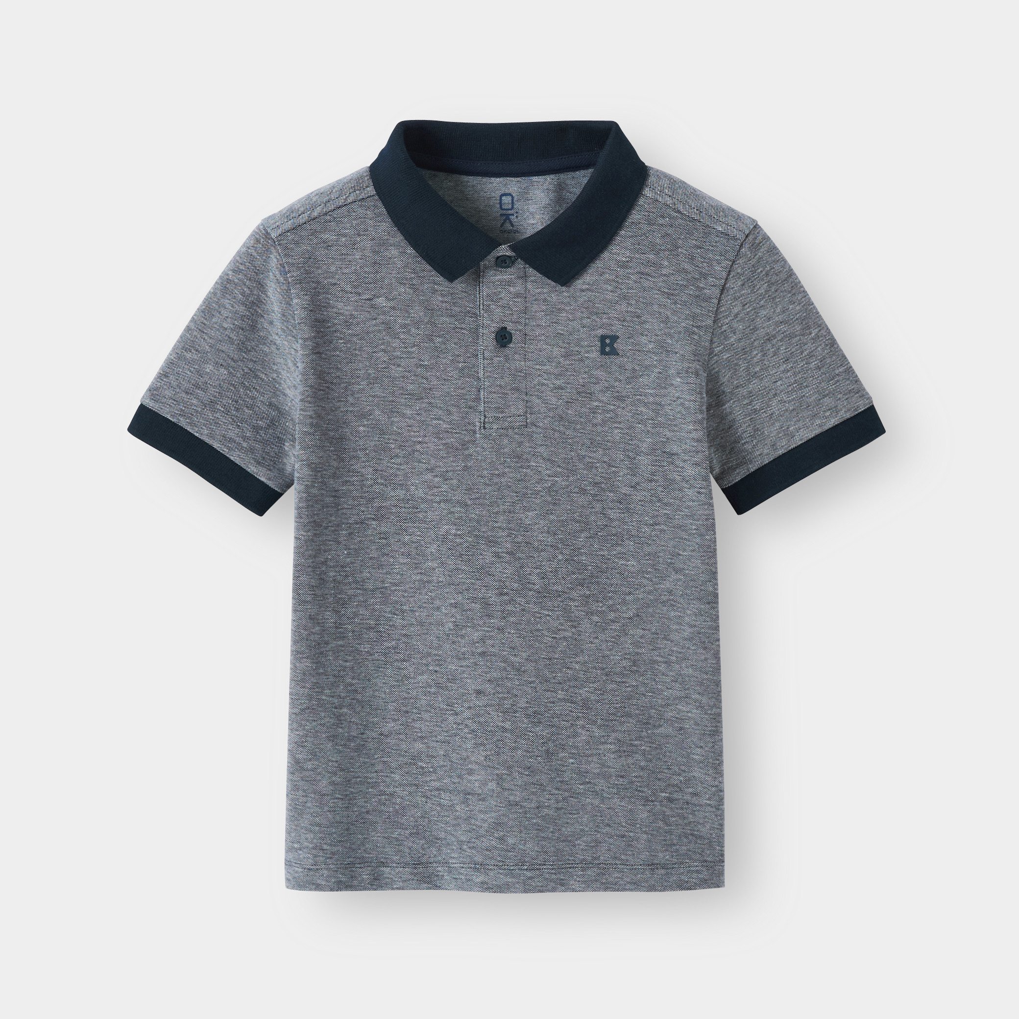 Polo bleu chardon garçon - Bleu Chardon